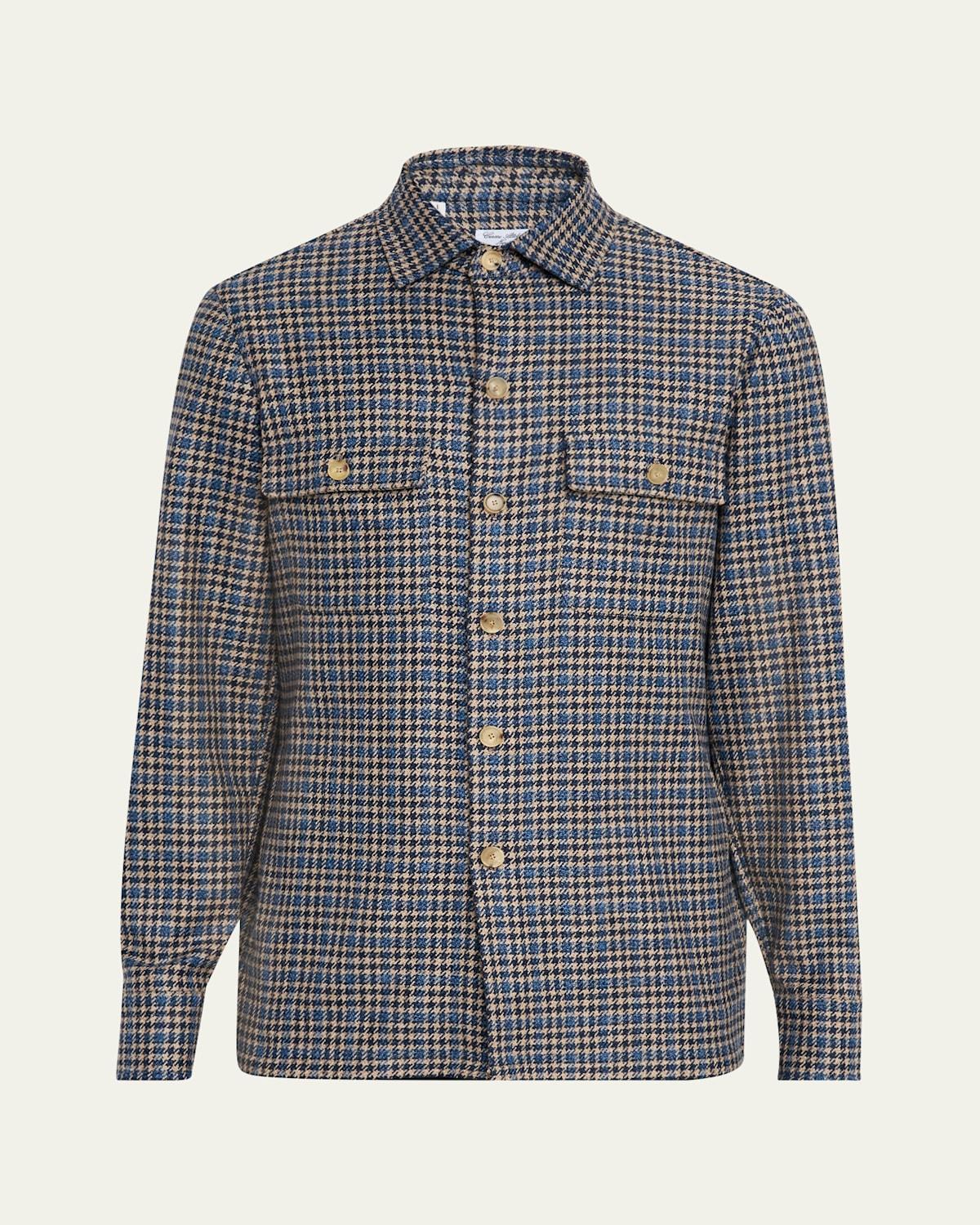 Mens Plaid Cashmere Jacket Product Image