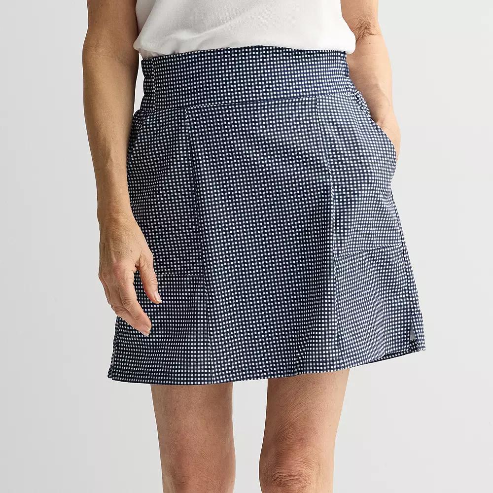 Women's Croft & Barrow® Golf Performance Skort, Size: XL, Blue Micro Check Product Image