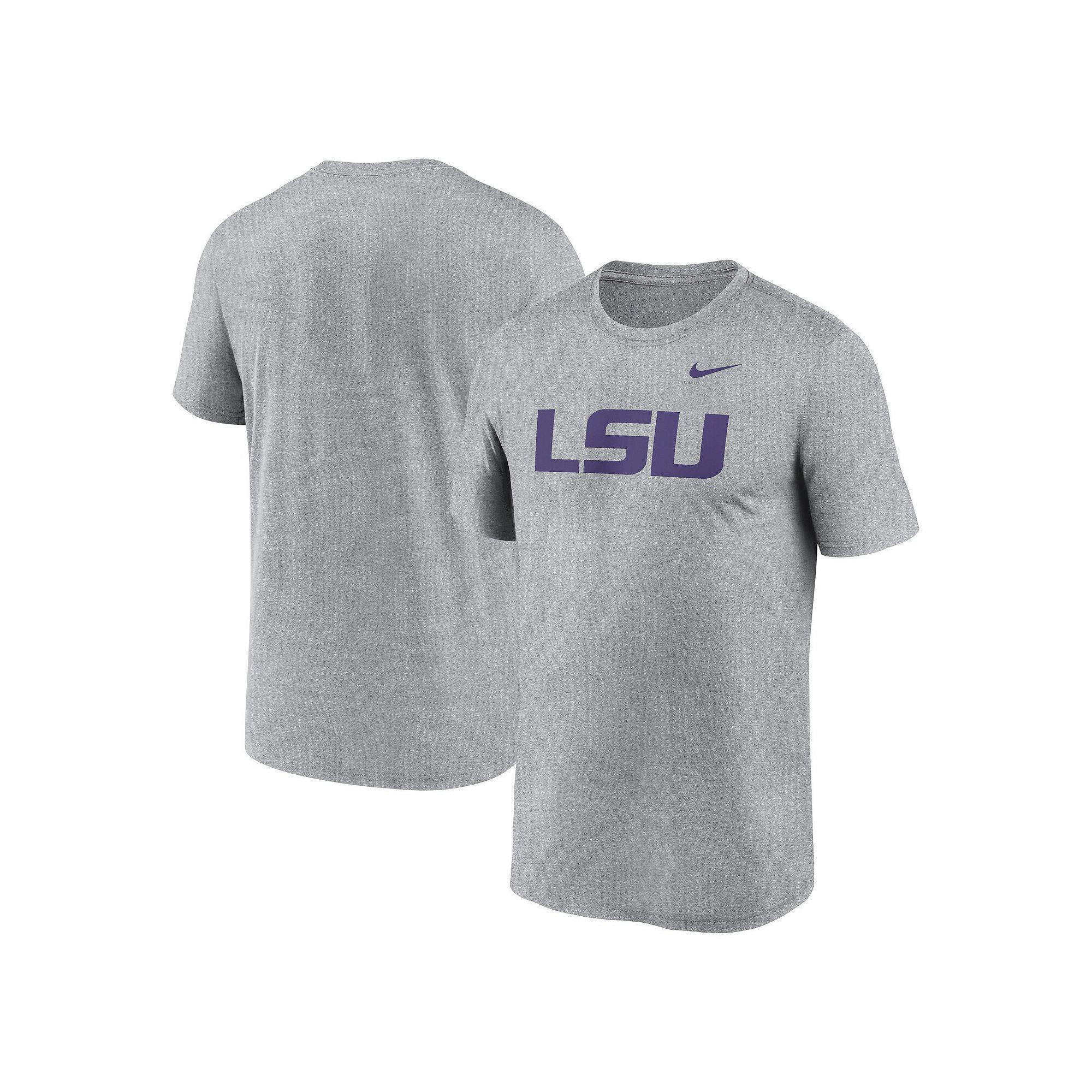 Men's Nike Heather Gray LSU Tigers Primetime Legend Logo T-Shirt, Size: 2XL, Grey Product Image