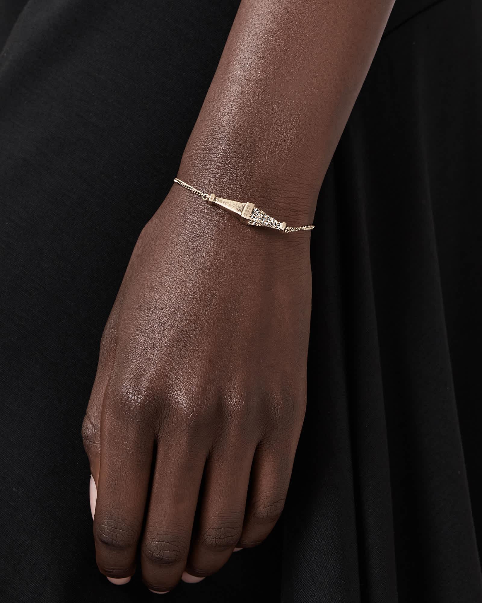 April T-Bar Bracelet WARM SILVER | ALLSAINTS US Product Image