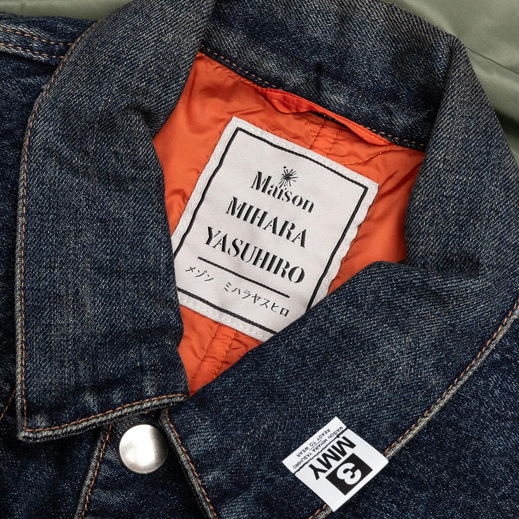 Flight Jacket Layered Denim - Indigo Male Product Image