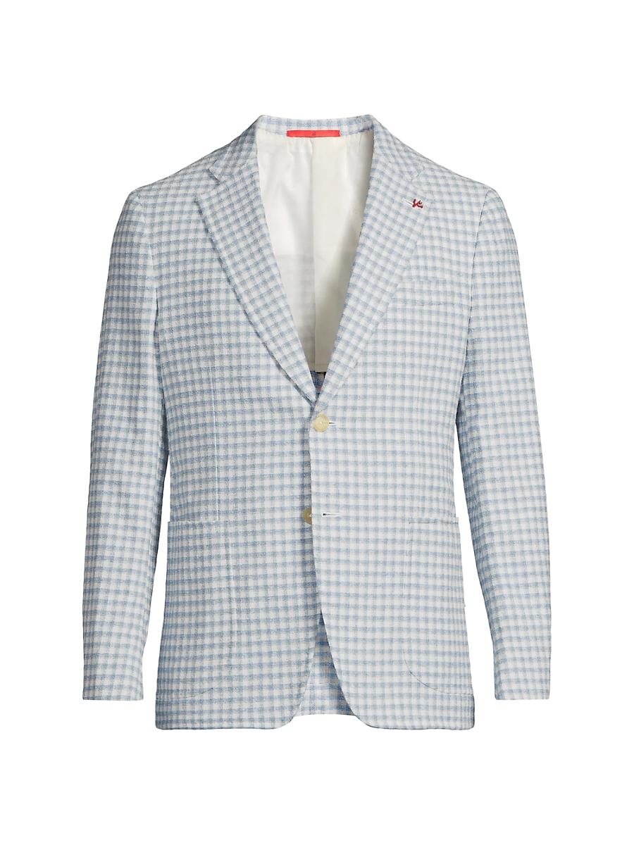 Mens Over Check Comfort Boucle Jacket Product Image