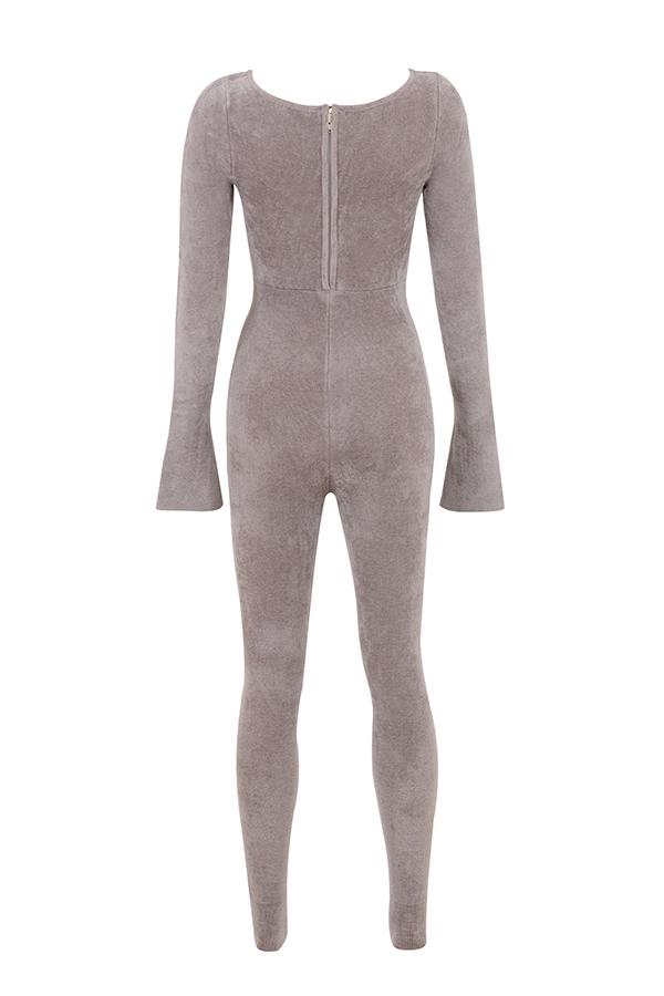 Isis  mink heavy chenille loungewear jumpsuit - sale Product Image
