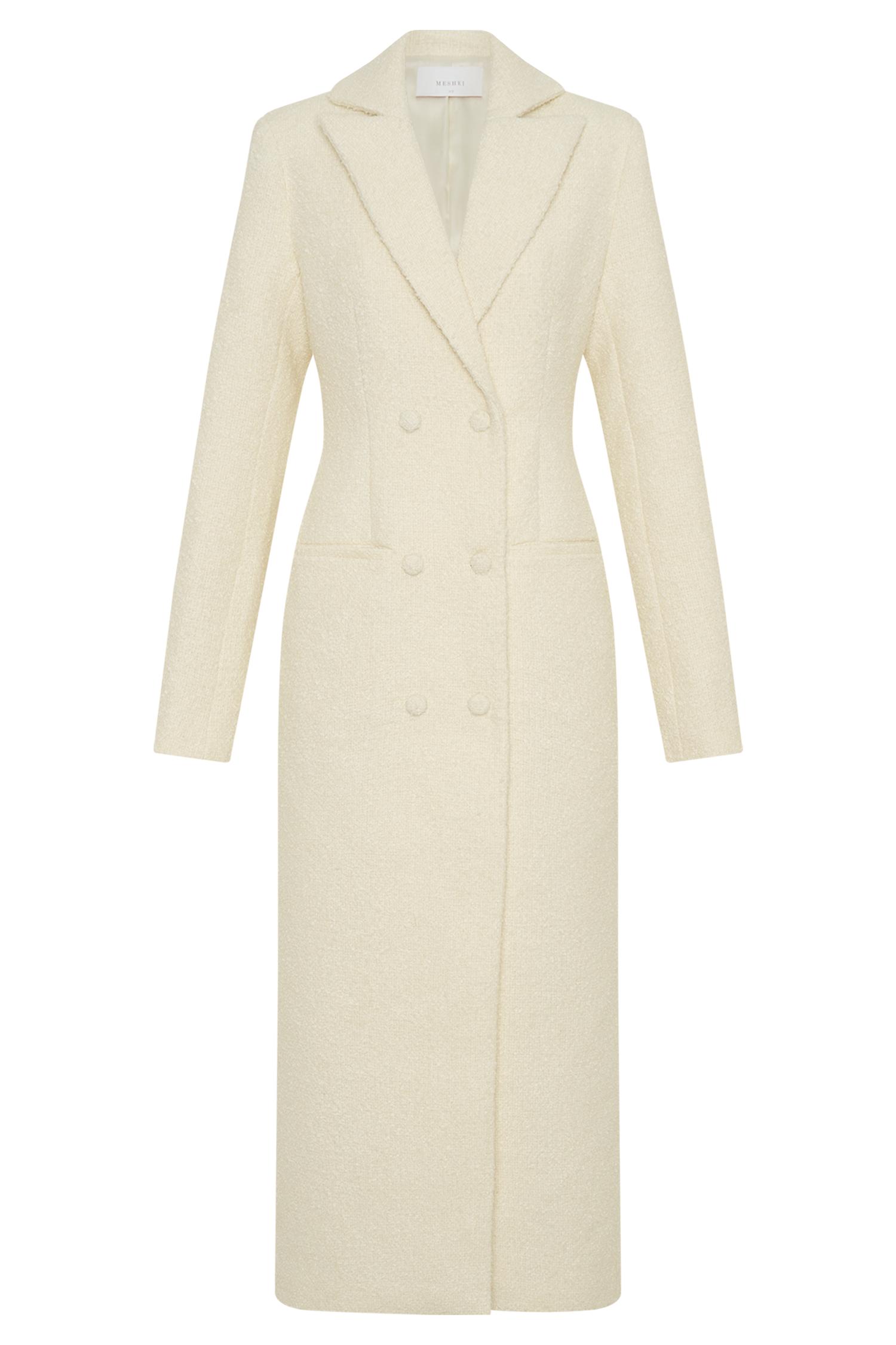 Carver Boucle Coat - Ivory Product Image