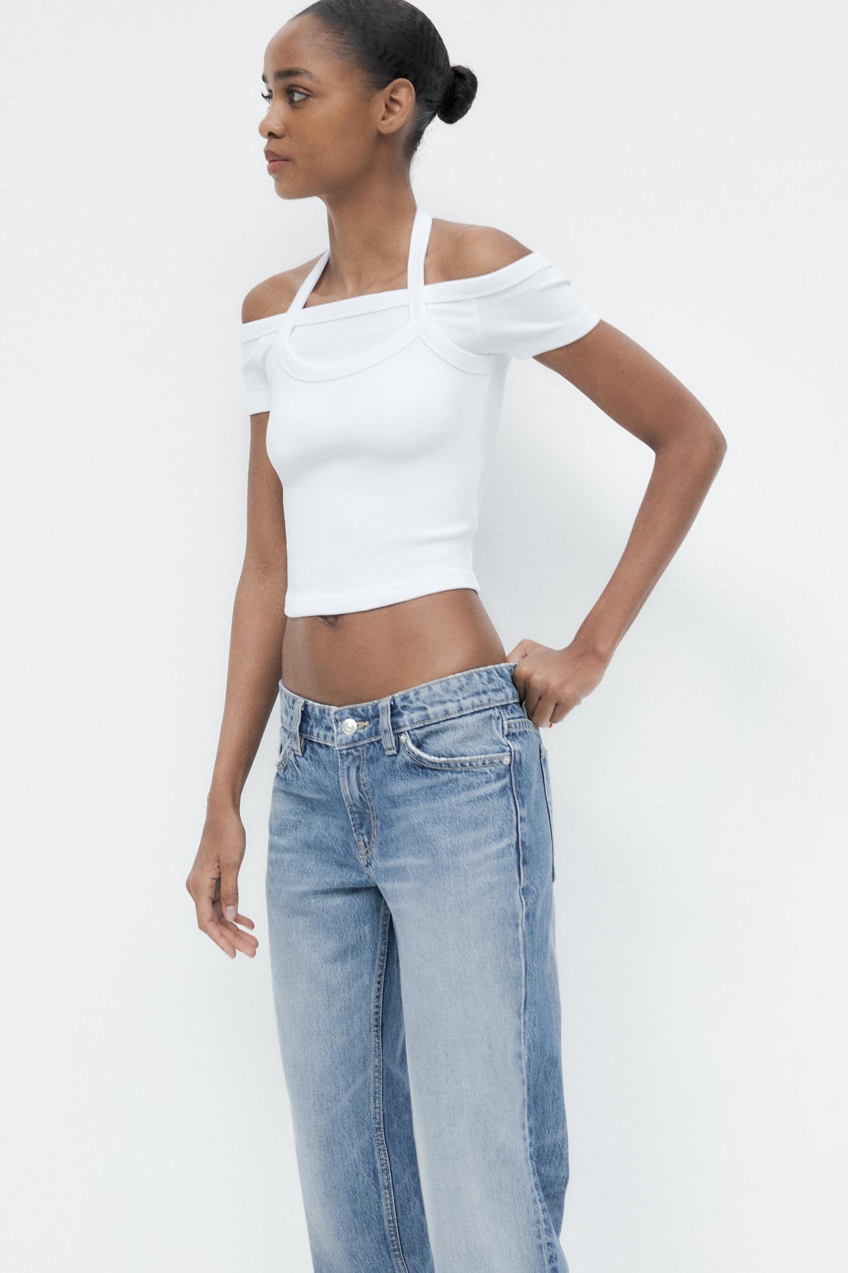 TRF LOW RISE STRAIGHT CUT JEANS Product Image