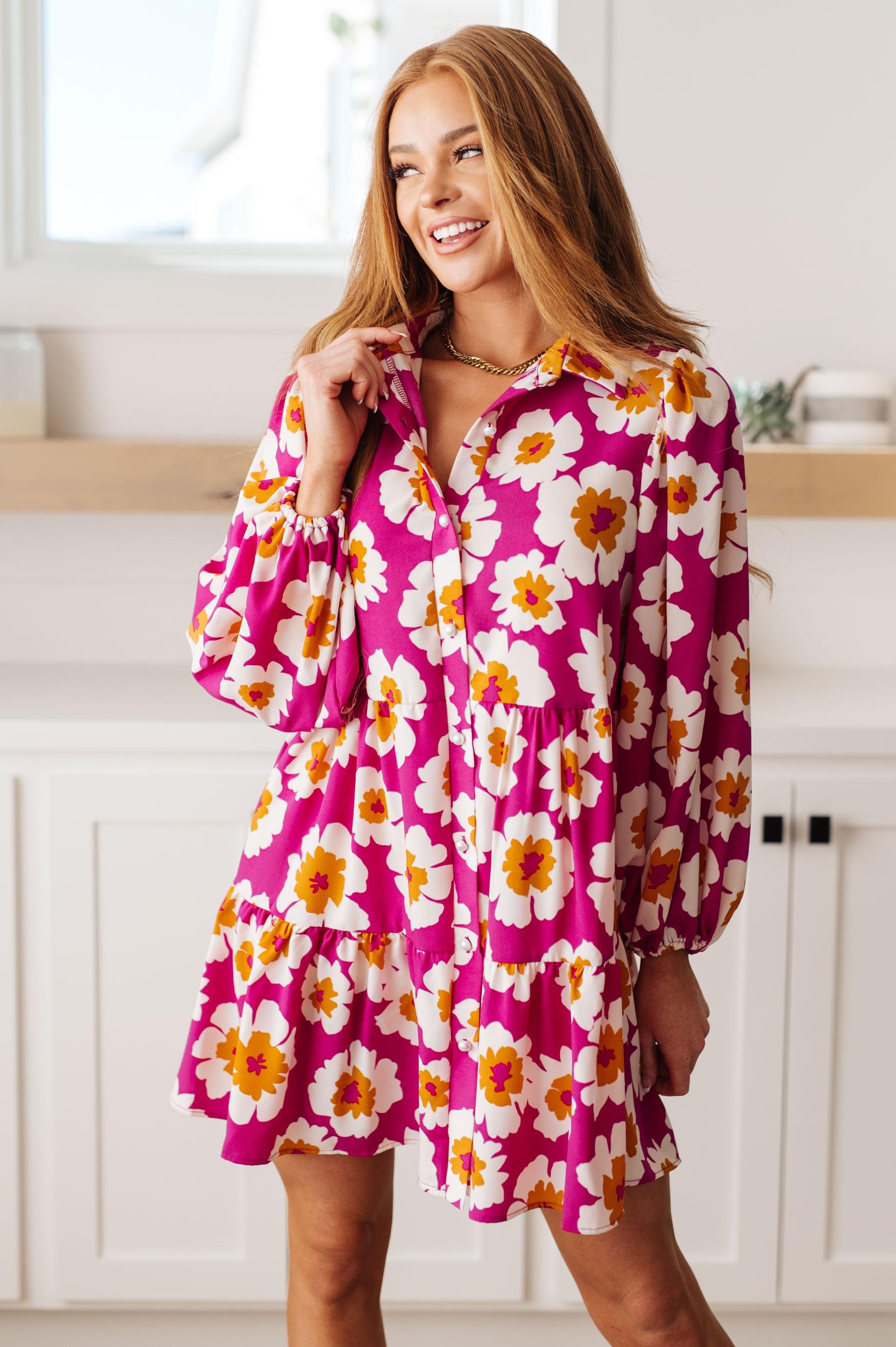 Magnificently Mod Floral Shirt Dress (Online Exclusive) Product Image