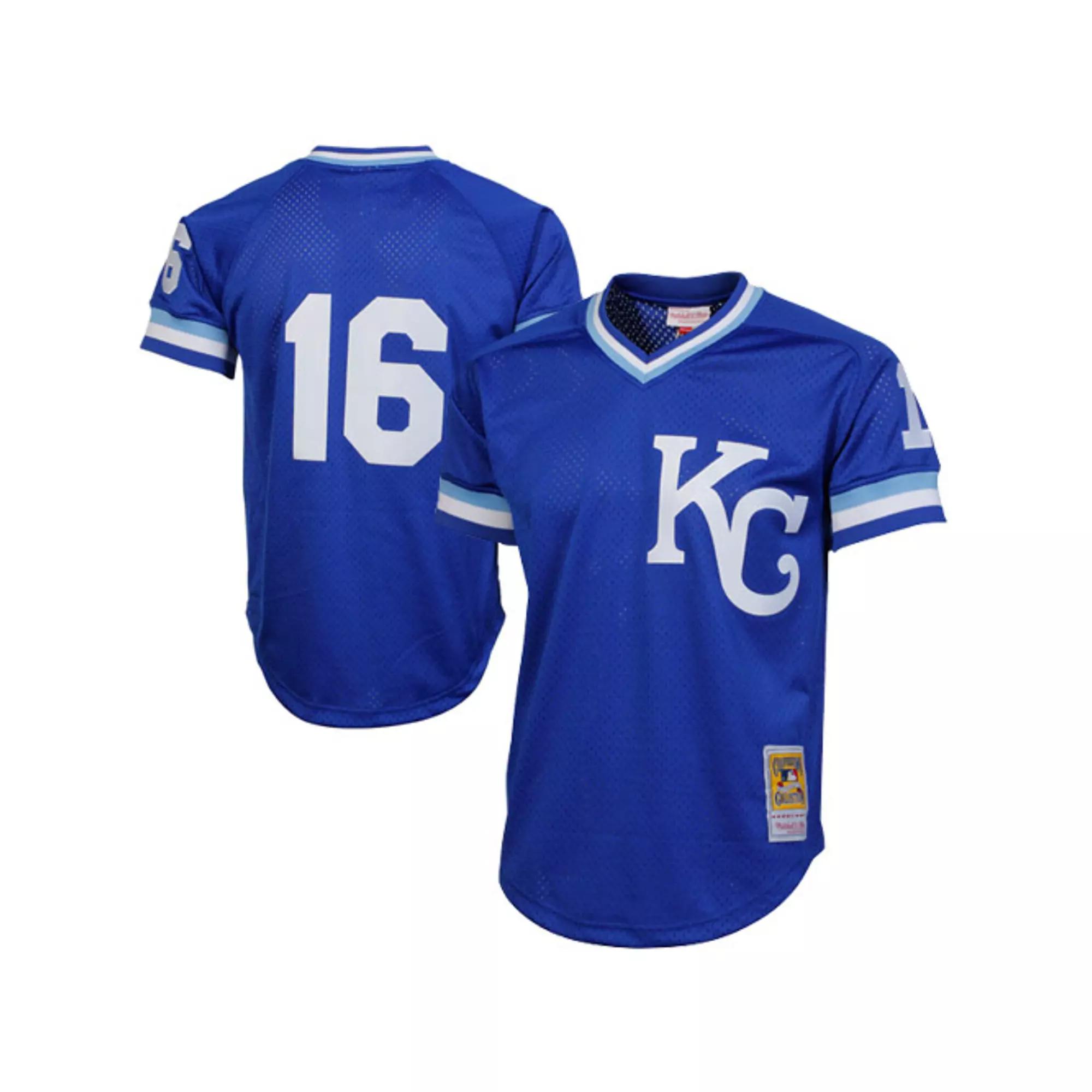 Men's Mitchell & Ness Bo Jackson Kansas City Royals Royal 1989 Authentic Cooperstown Collection Batting Mesh Practice Jersey,  Product Image
