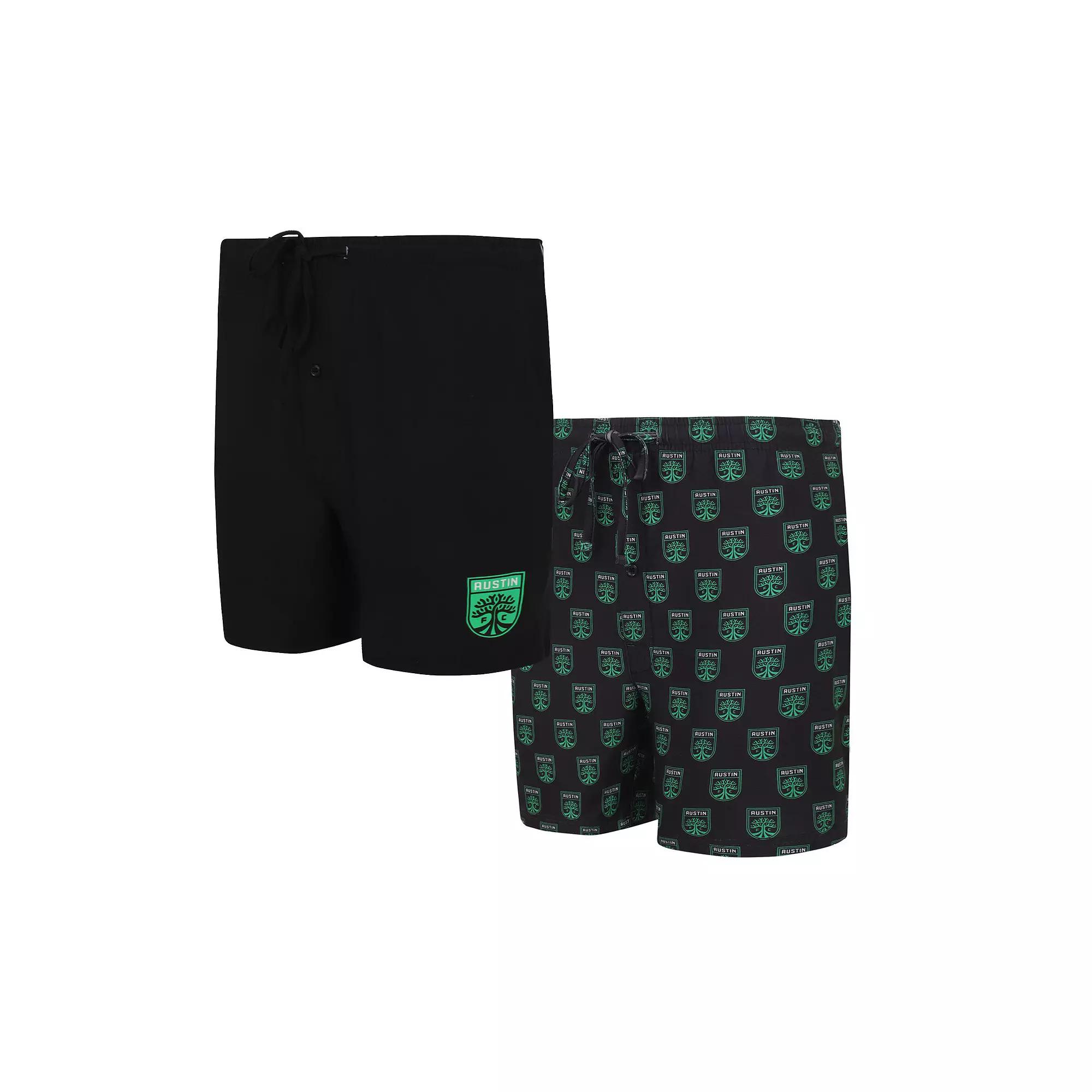 Men's Concepts Sport Black Austin FC Gauge Two-Pack Shorts Set,  Product Image