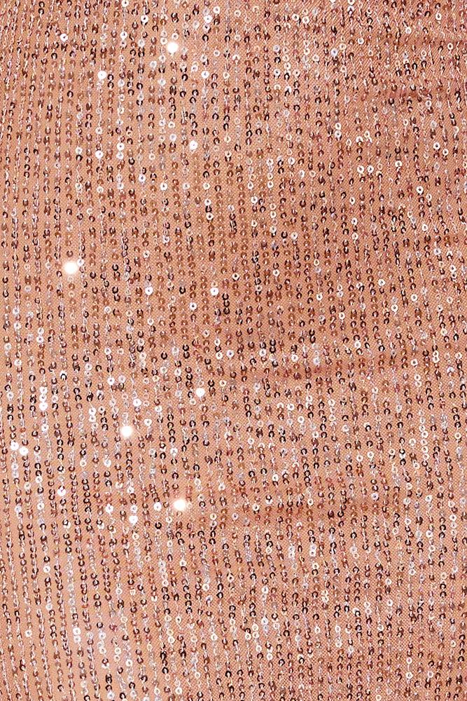 Midnight Fun Sequin Maxi Dress Gold Product Image