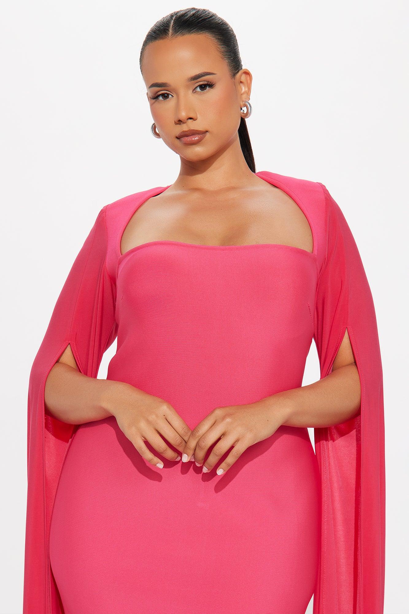 Mindset Is Everything Bandage Midi Dress - Hot Pink Female Product Image