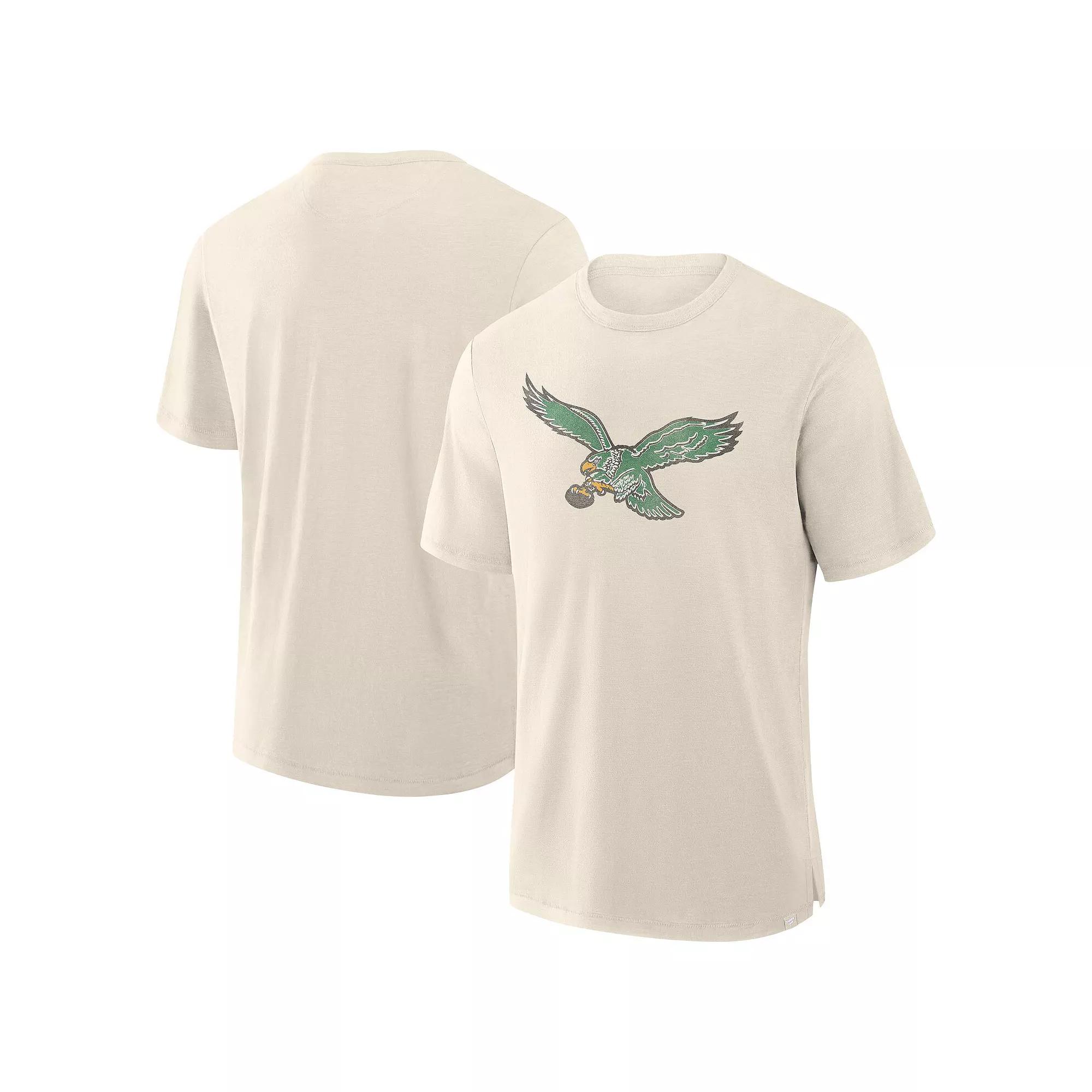 Men's Fanatics  Cream Philadelphia Eagles Slub T-Shirt, Size: 3XL, Beige Product Image