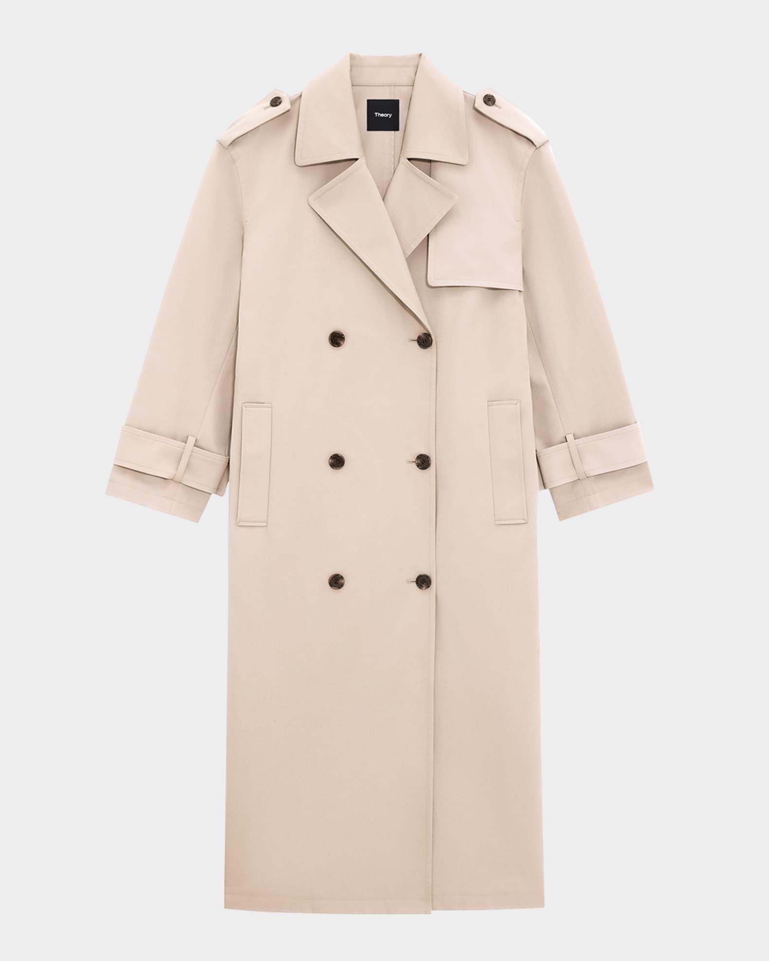 Oversized Double-Breasted Trench Coat Product Image