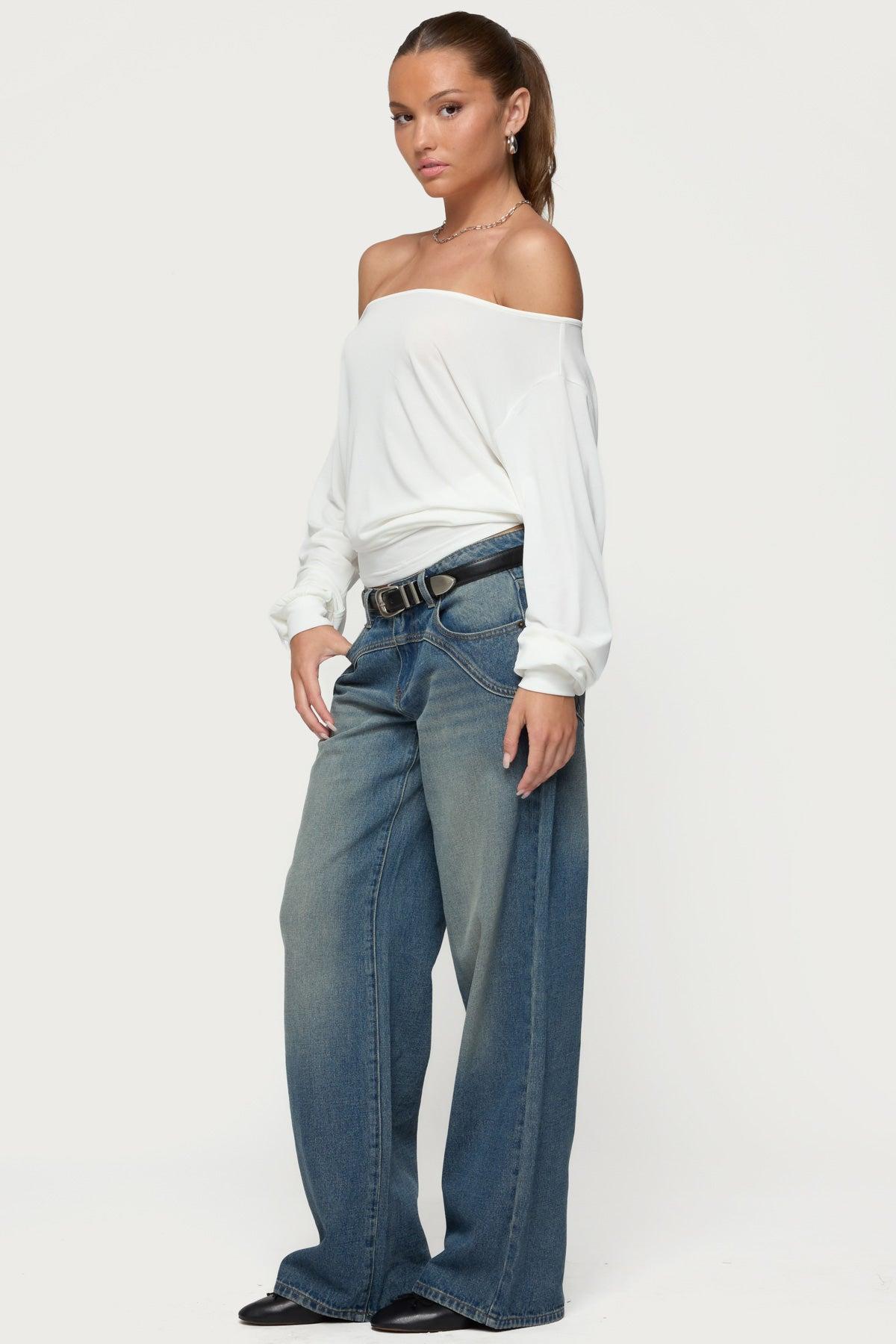 Nannie Off Shoulder Oversized Top Product Image