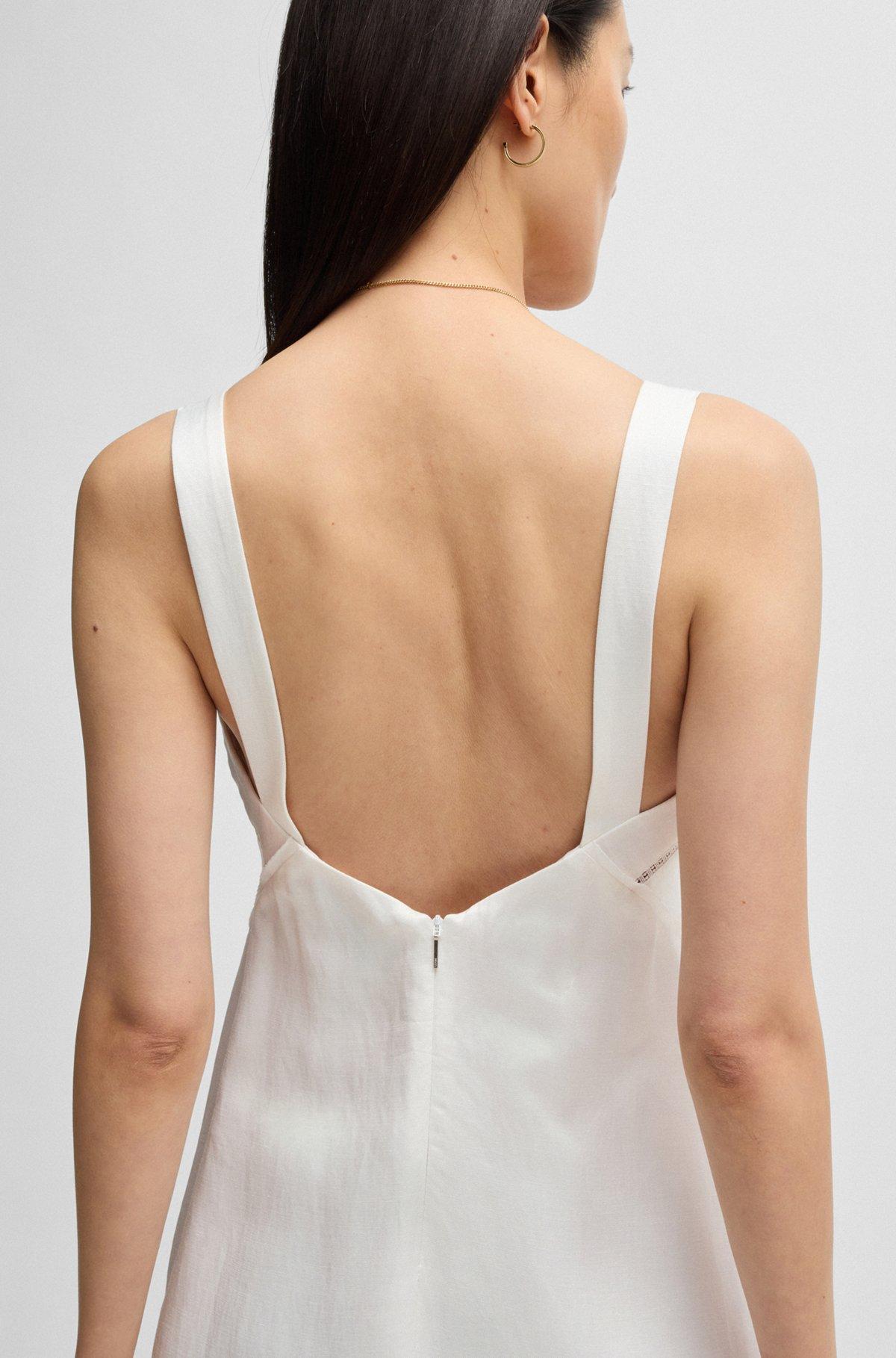 Summery dress with wide straps and seaming detail Product Image