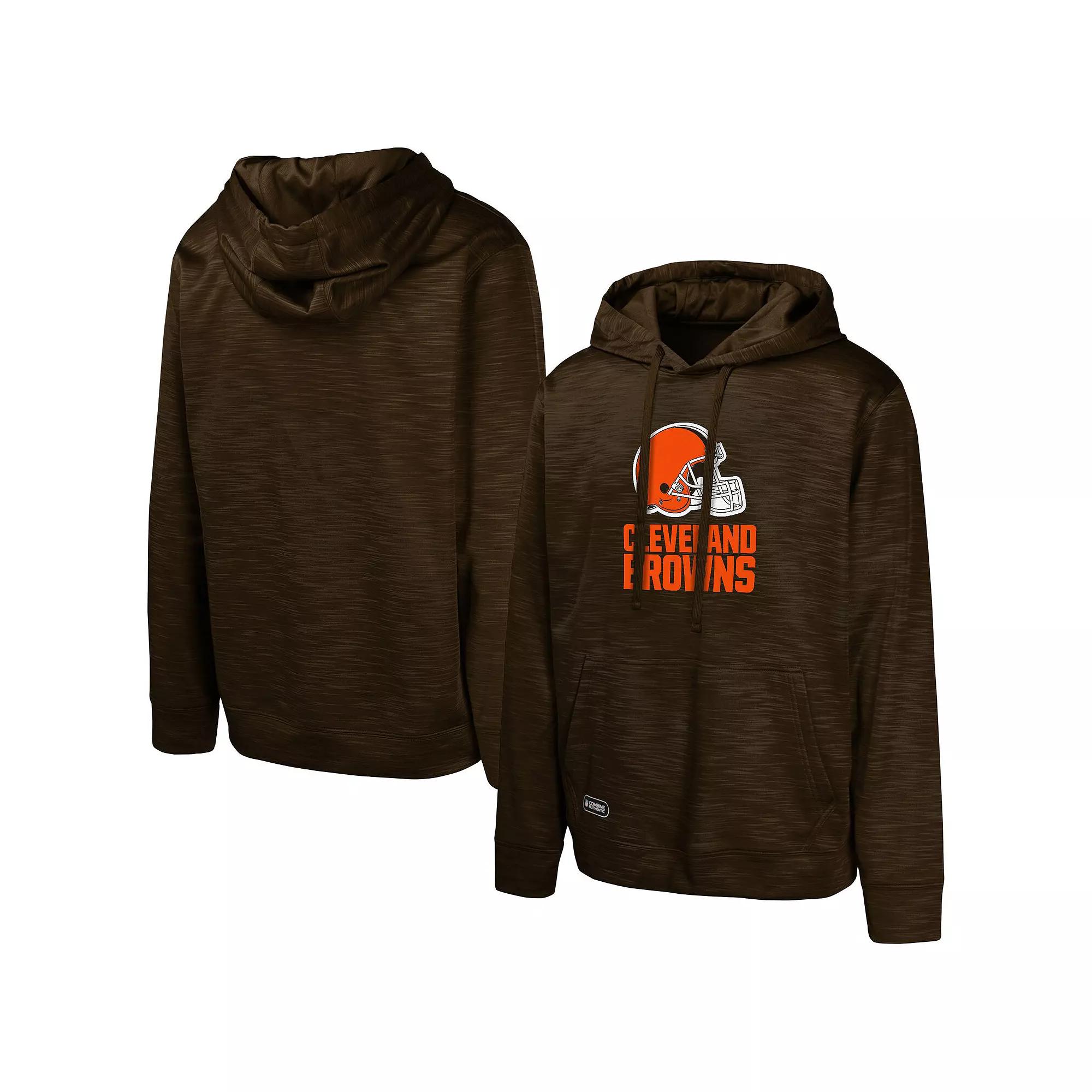 Men's Brown Cleveland Browns Streak Fleece Pullover Hoodie,  Product Image