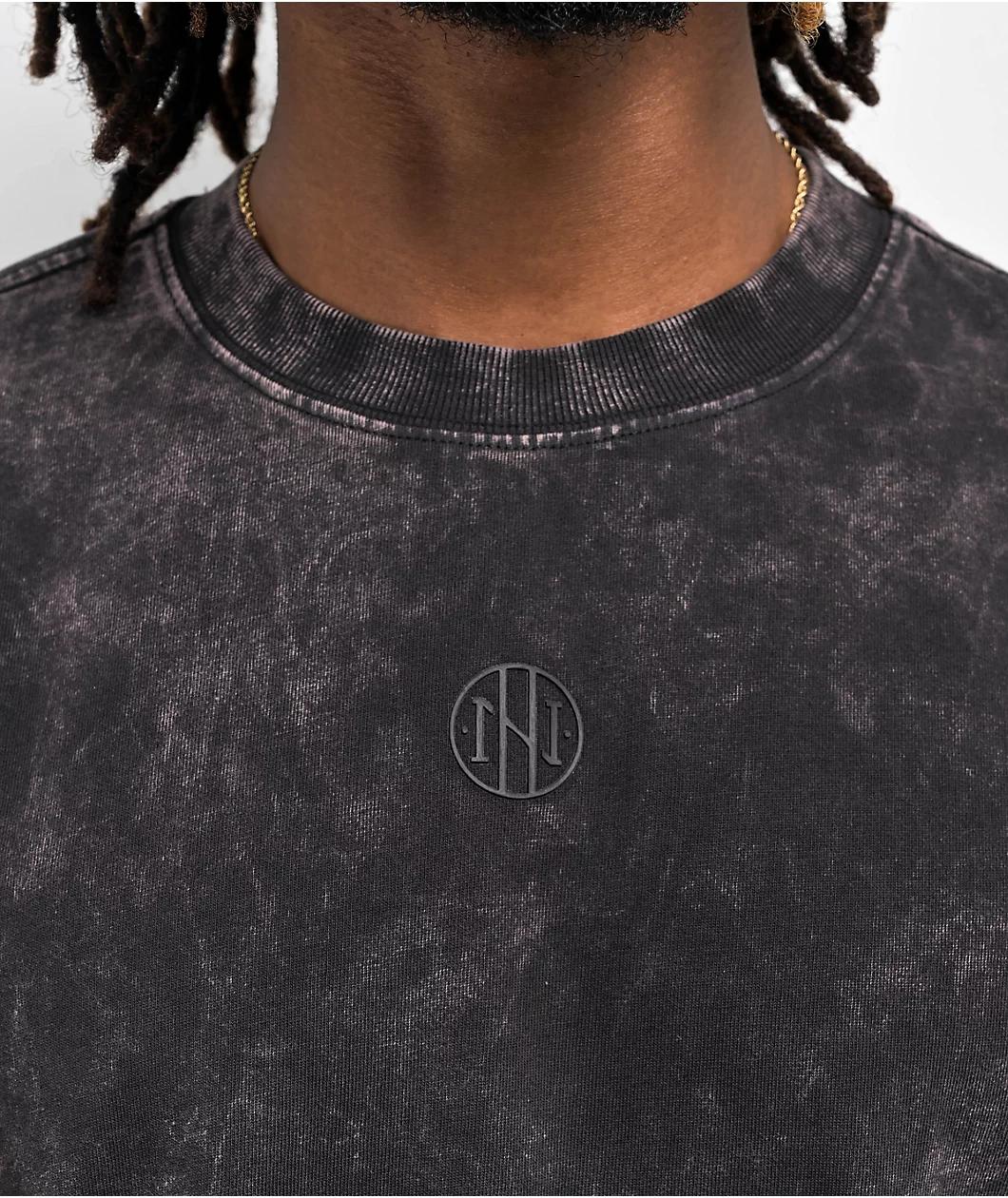Ninth Hall Fundamentals Black Wash Wide T-Shirt Product Image