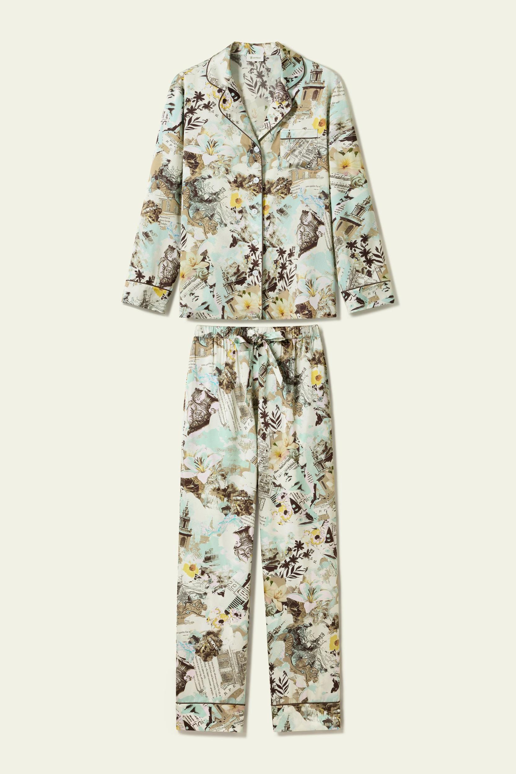 Aquarius Zodiac Classic Silk Pajama Set Product Image