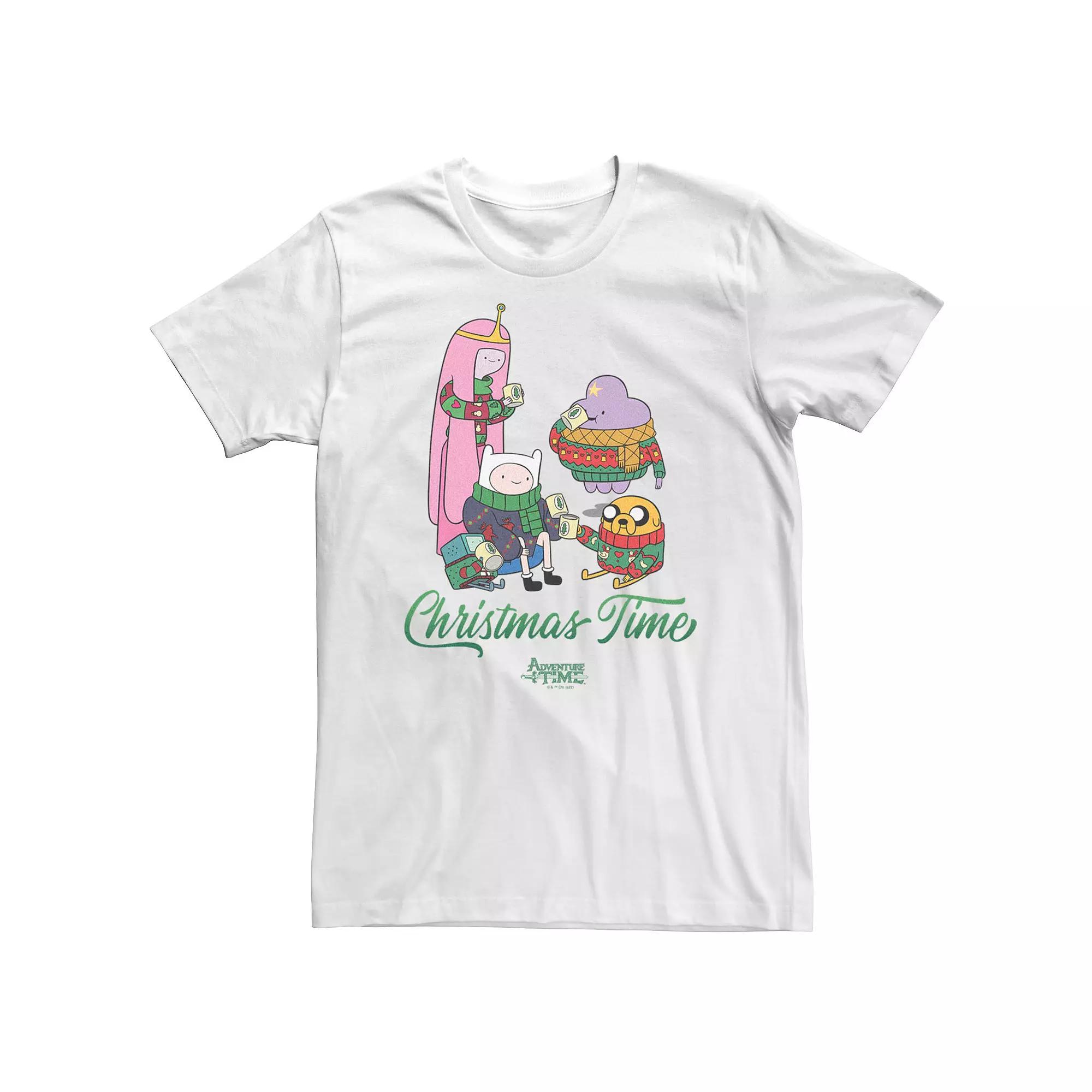 Men's Adventure Time Holidays Christmas Time Season Friends Tee,  Product Image