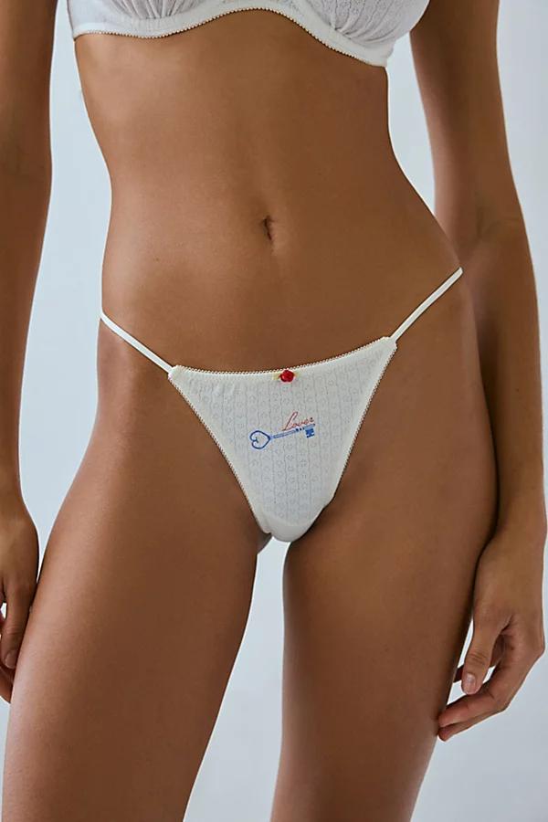 Out From Under Perfect Pointelle Thong Womens at Urban Outfitters Product Image