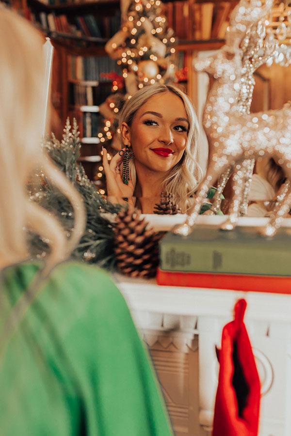 Tried And True Love Earrings In Emerald Product Image