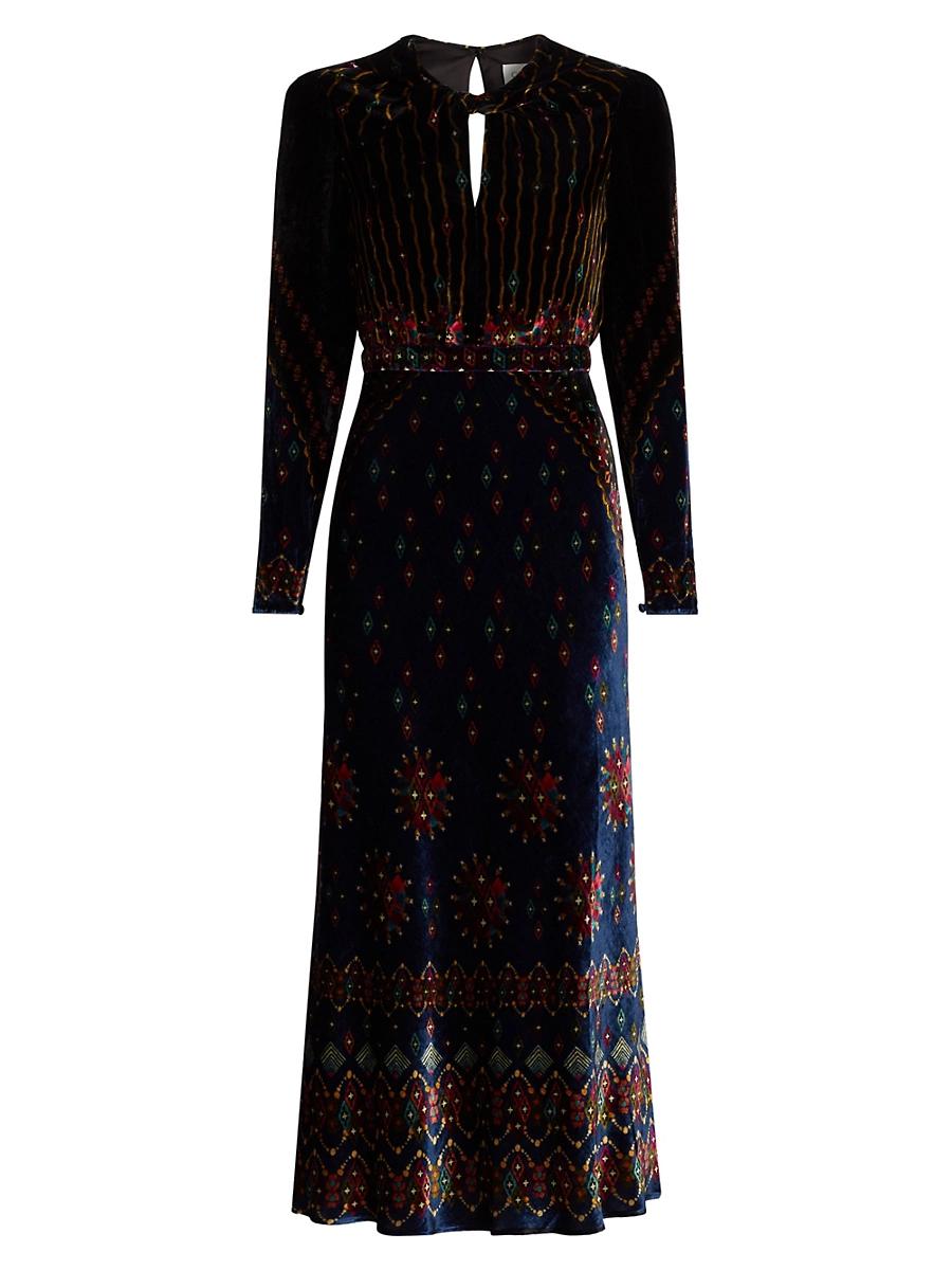 Womens Claudia Velvet Maxi Dress Product Image