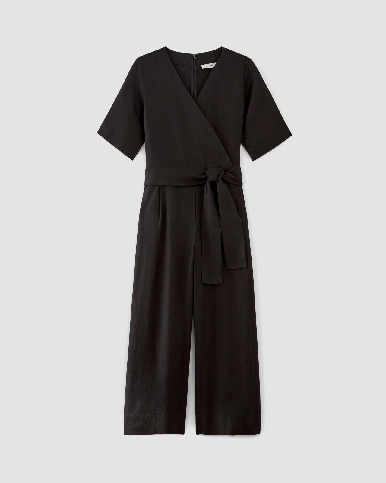 The Wrap Jumpsuit in Linen Product Image