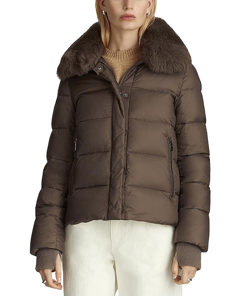 Dawn Levy Vera Shearling Trim Down Coat Product Image