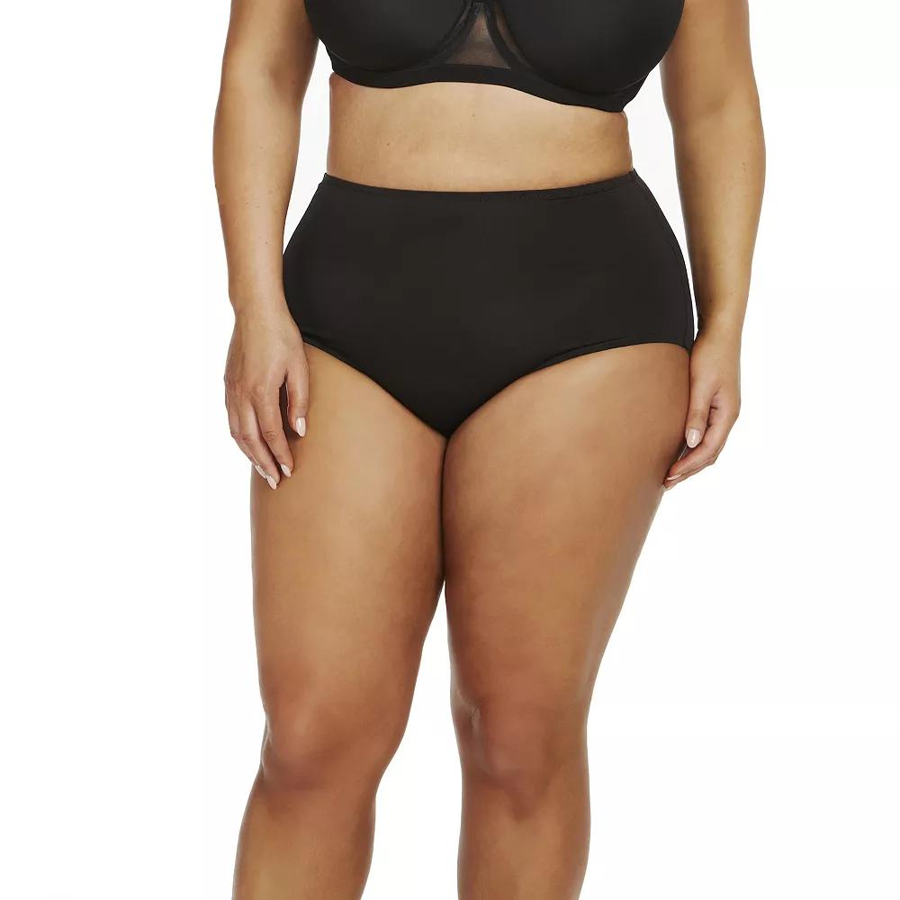 Plus Size Naomi & Nicole® Shapewear No Show, No Lines Brief Panty A815, Women's, Size: 3XL, Black Product Image