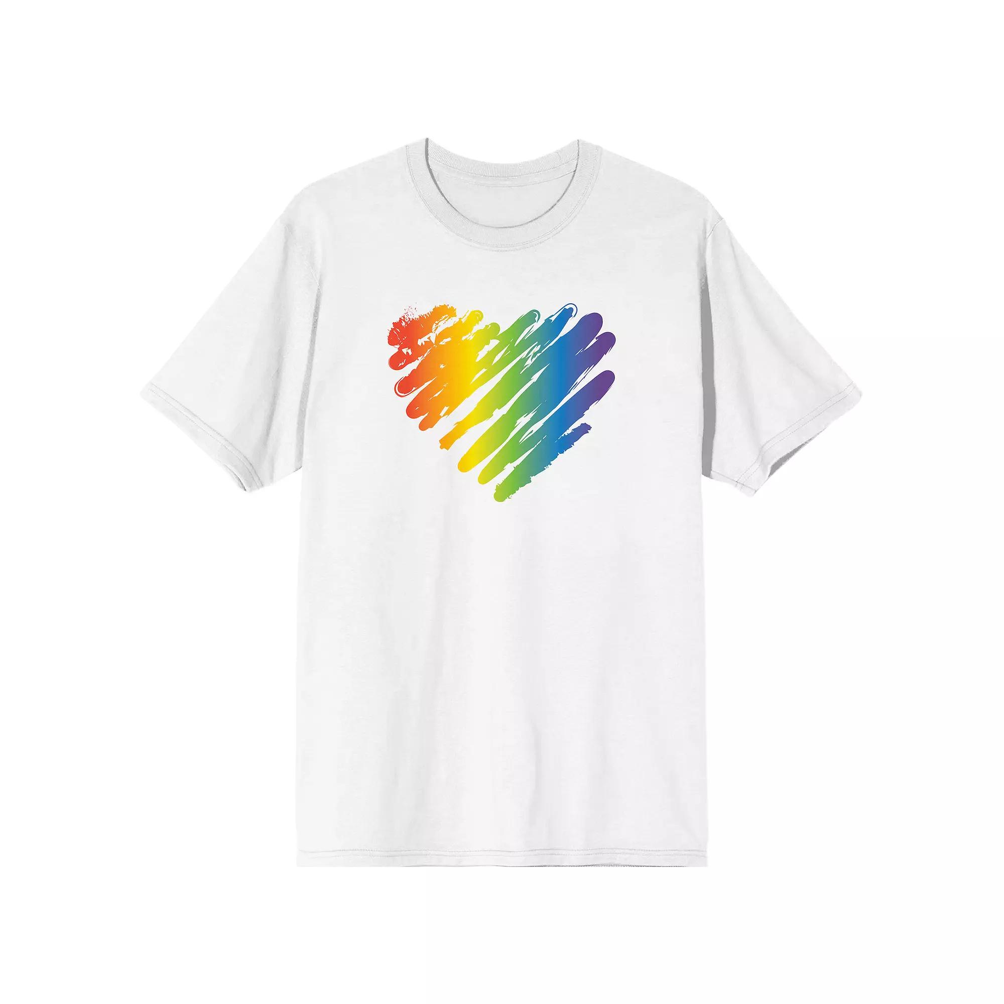 Men's Pride Rainbow Heart Tee,  Product Image