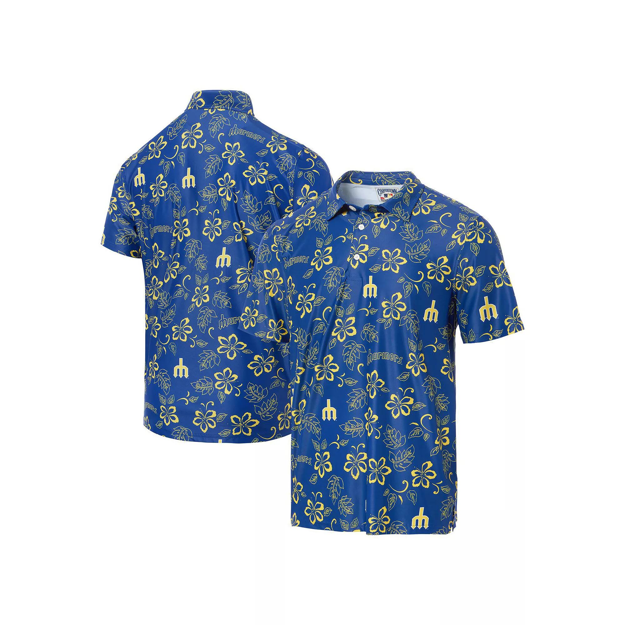 Men's Reyn Spooner Royal Seattle Mariners Cooperstown Collection Performance Polo, Size: 3XL, Blue Product Image