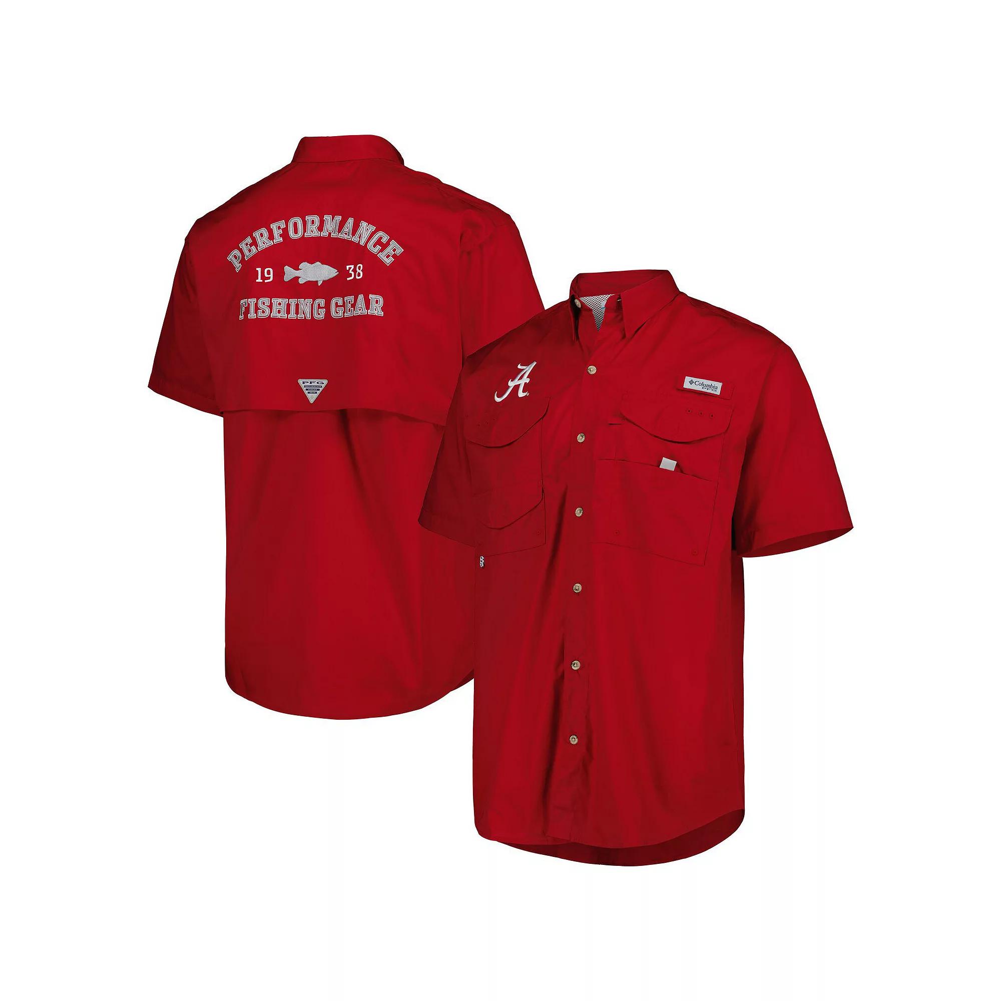 Men's Columbia Crimson Alabama Crimson Tide Bonehead Button-Up Shirt,  Product Image