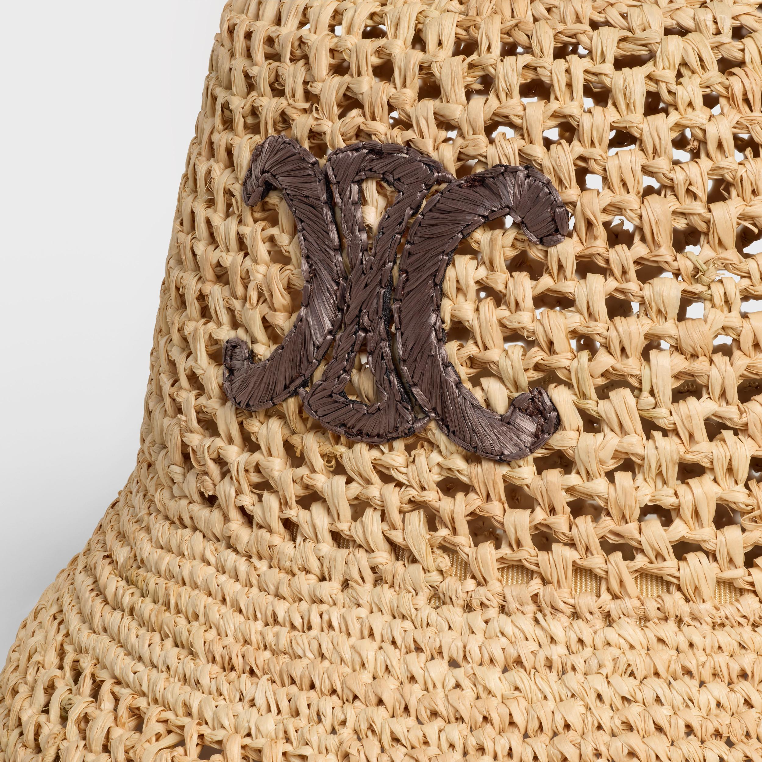 triomphe bucket hat in raffia Product Image