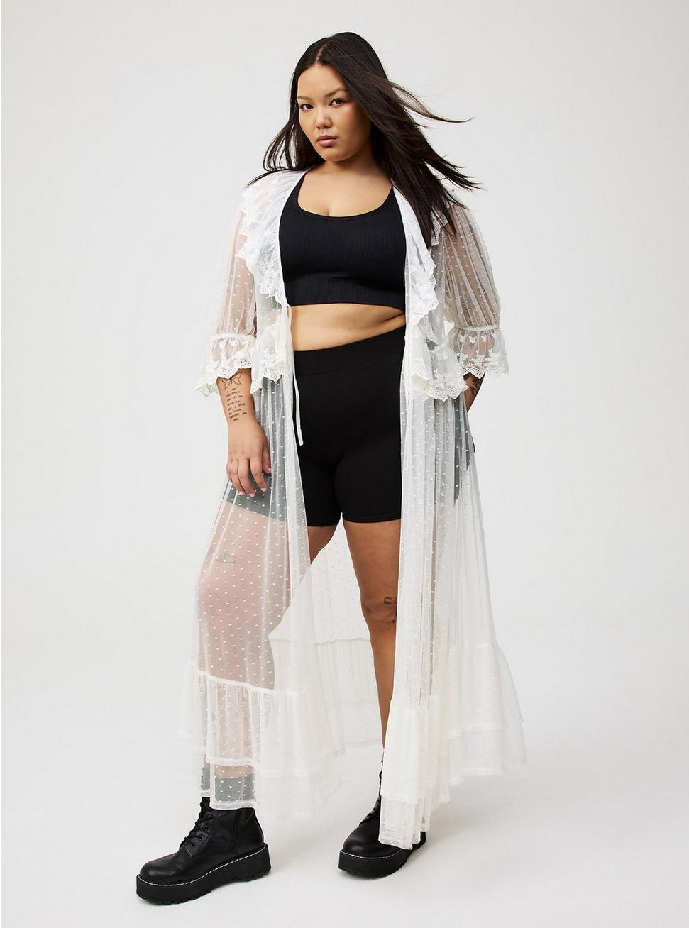Lace Ruffle Tier Kimono Product Image