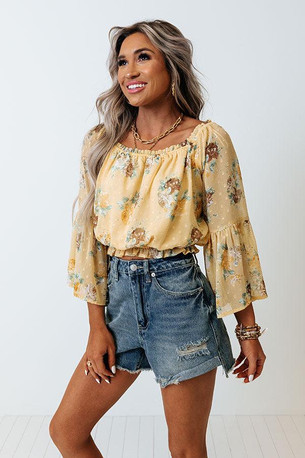 Weekend Oasis Floral Crop Top Product Image