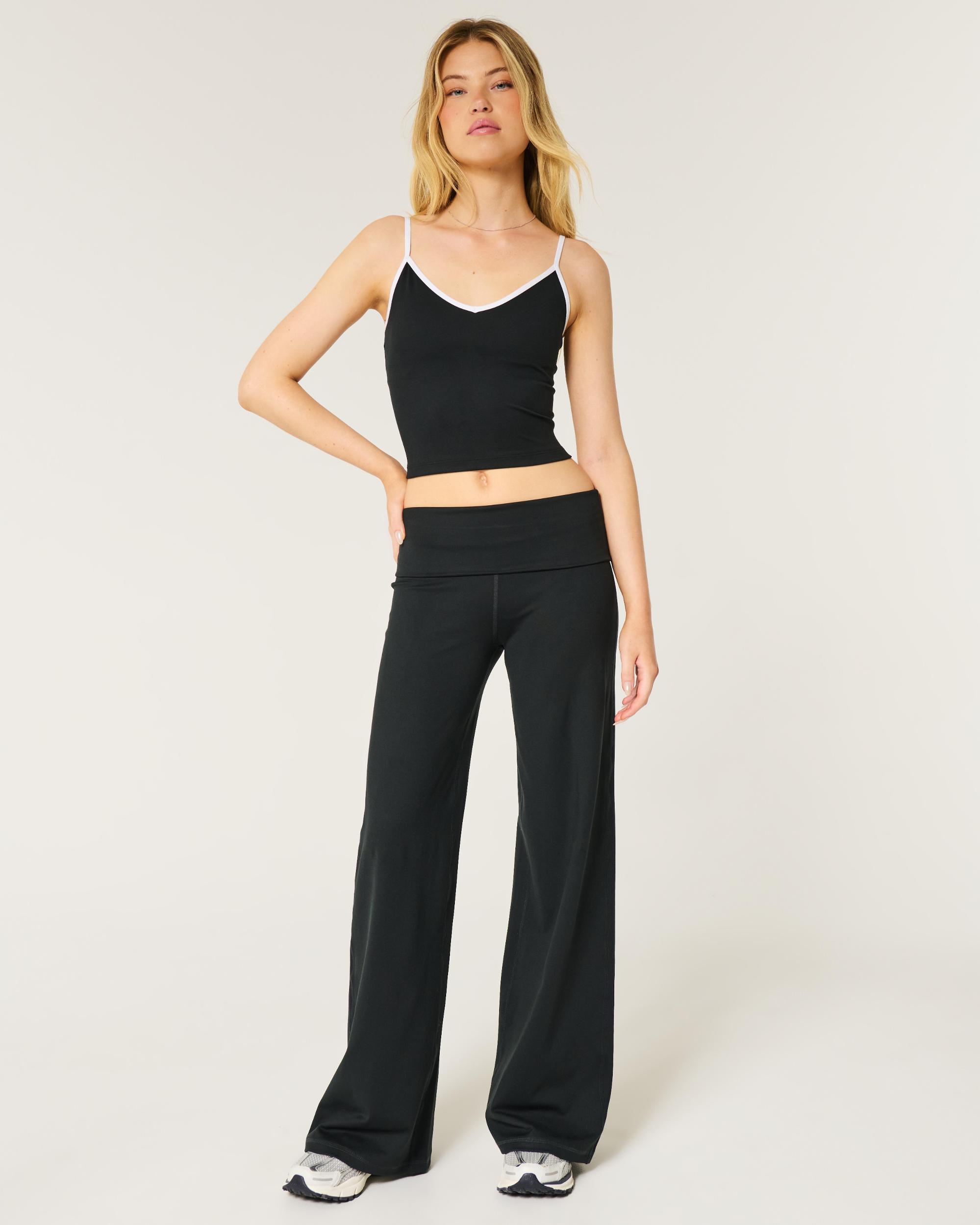 Gilly Hicks Active Recharge Wide-Leg Foldover Waist Pants Product Image