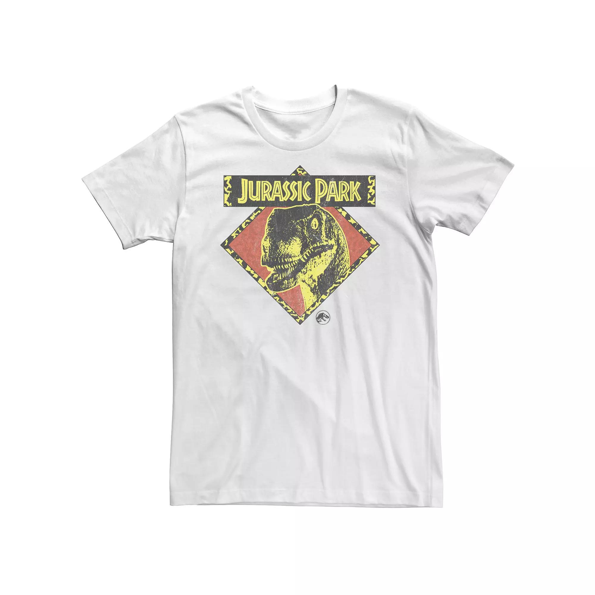 Big & Tall Jurassic Park Distress Raptor Stare Tee, Men's, Size: 3XL, White Product Image