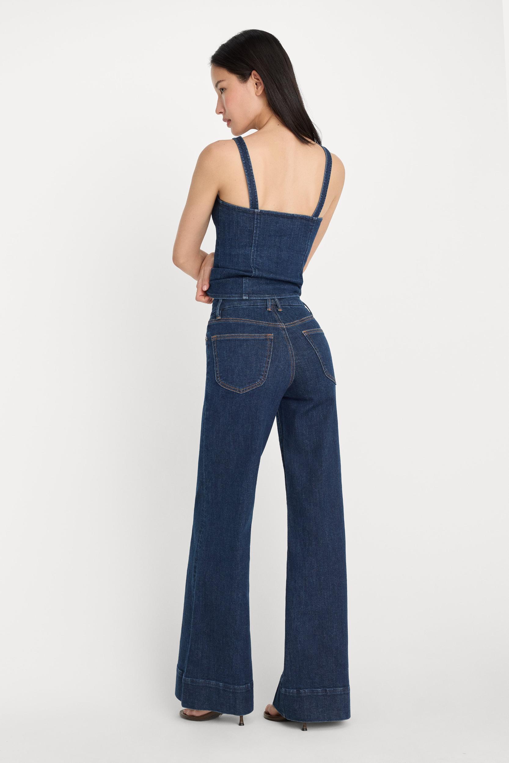 GOOD WAIST PALAZZO JEANS | INDIGO1169 Product Image