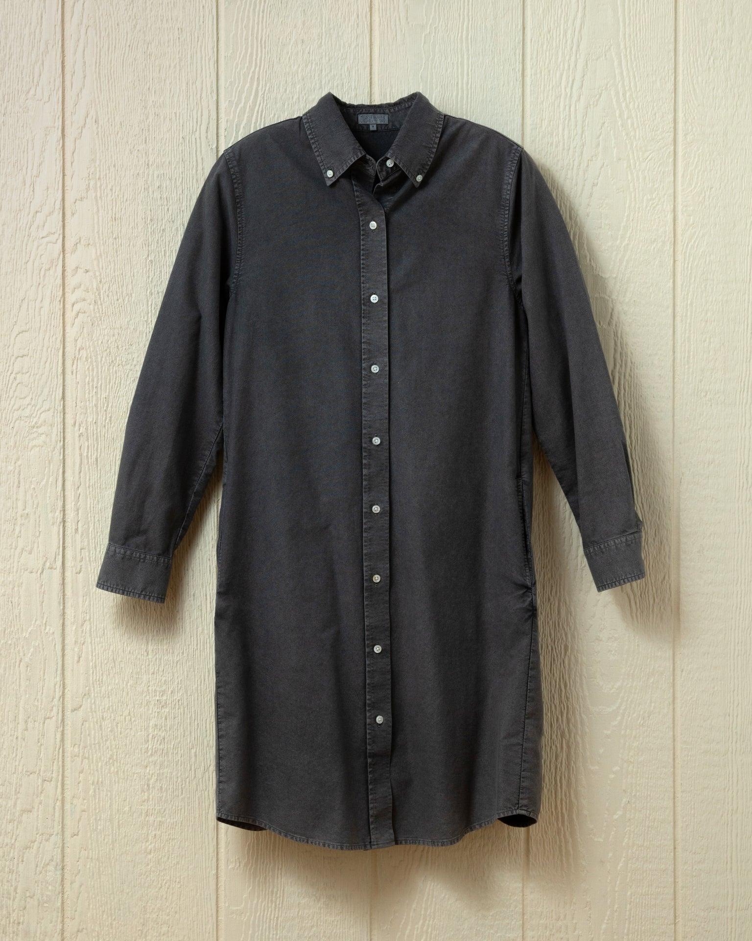 Garment Dyed Oxford Dress in Graphite Product Image
