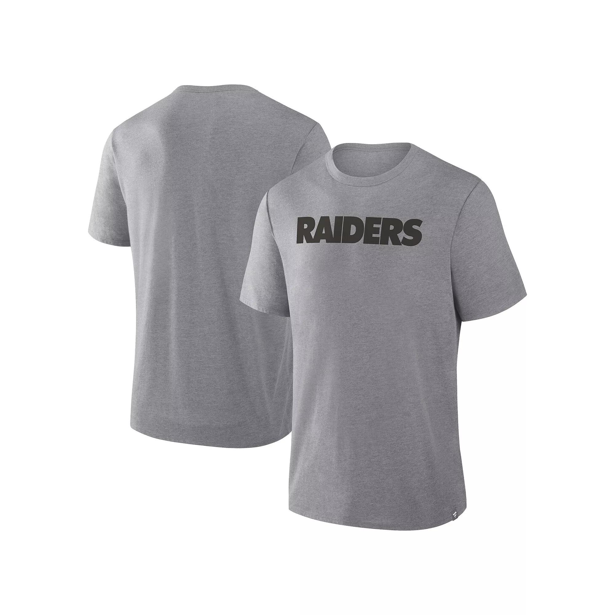 Men's Fanatics Heather Gray Las Vegas Raiders Tri-Blend T-Shirt,  Product Image