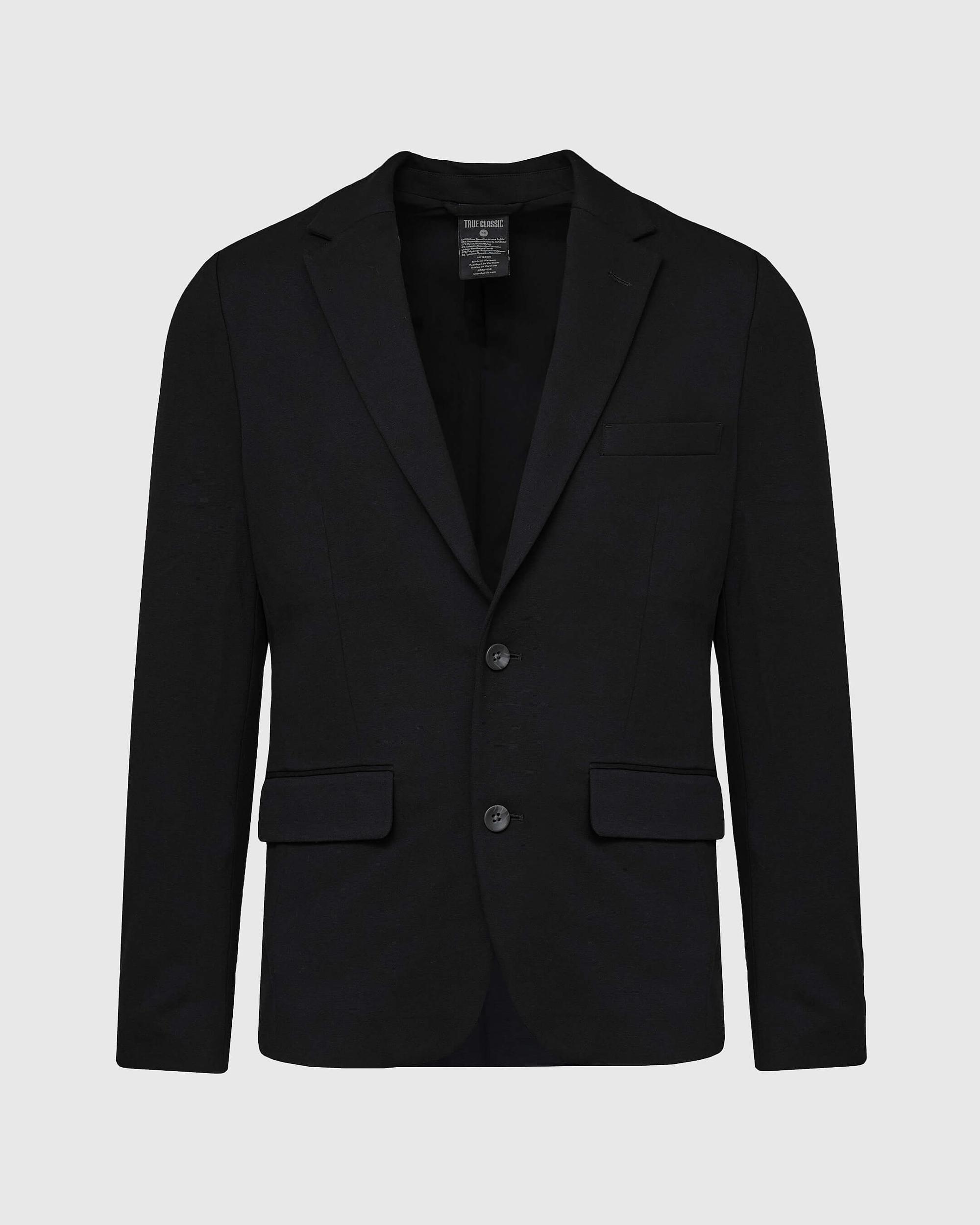Black Comfort Knit Blazer Product Image