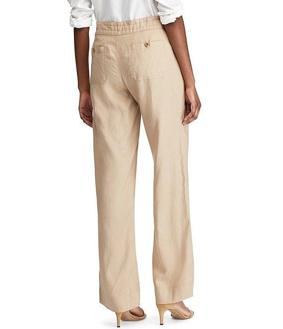Lauren Ralph Lauren Wide Leg Linen Pants Product Image
