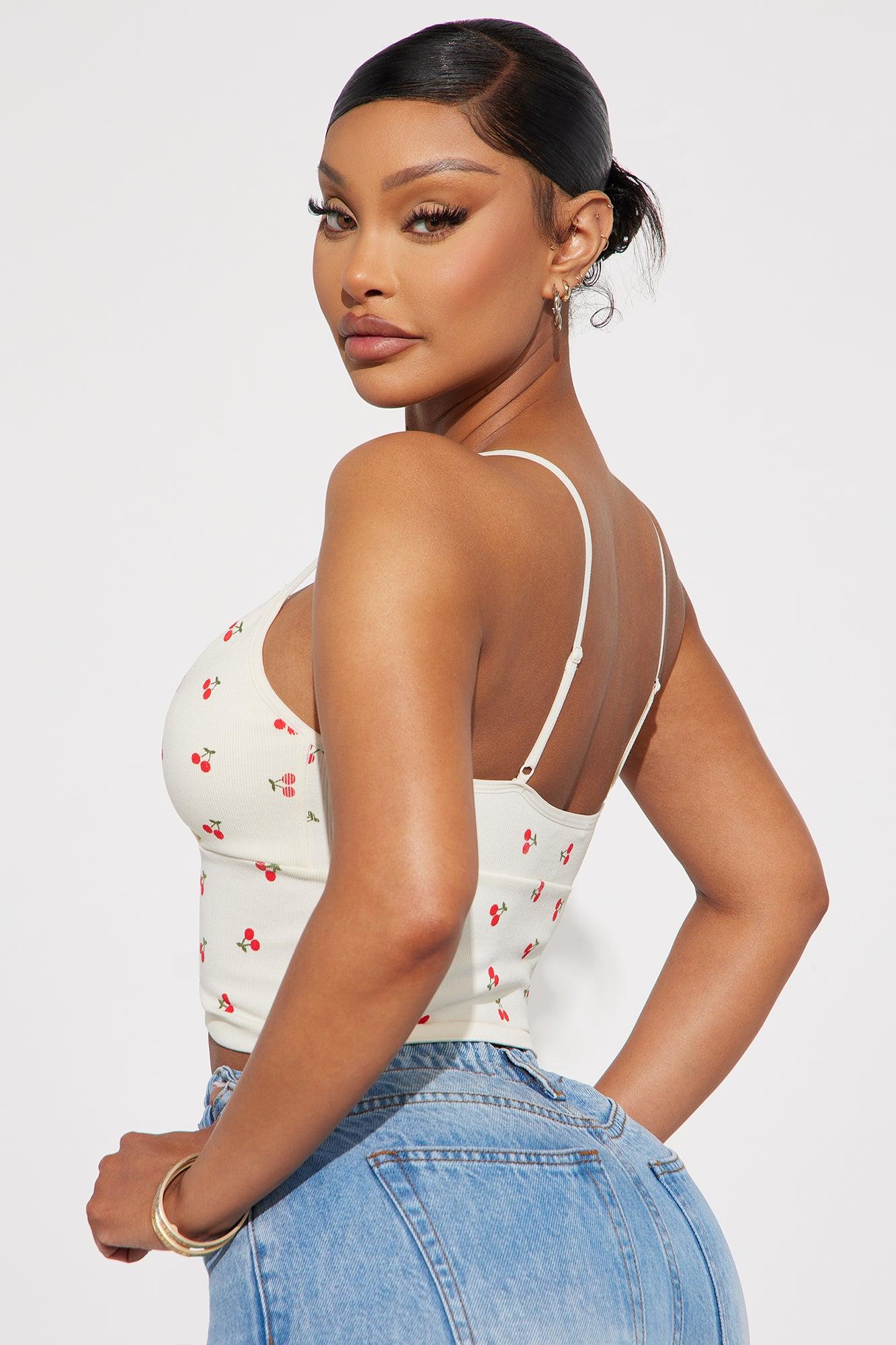 Tart Me Lace Trim Cami Top - Ivory Female Product Image