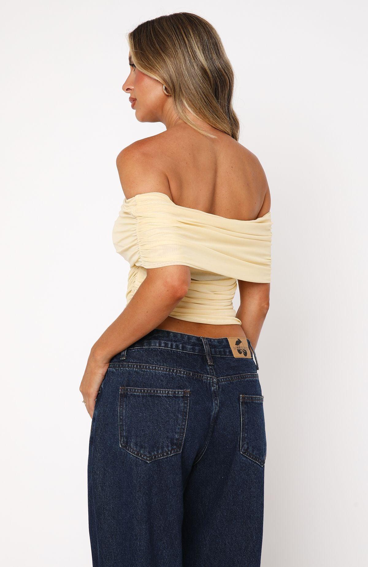 Show Out Mesh Top Lemon Product Image