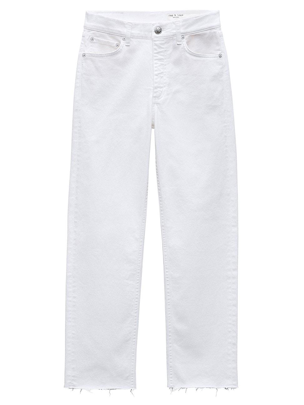 Womens Harlow Stretch Mid-Rise Straight-Leg Jeans Product Image