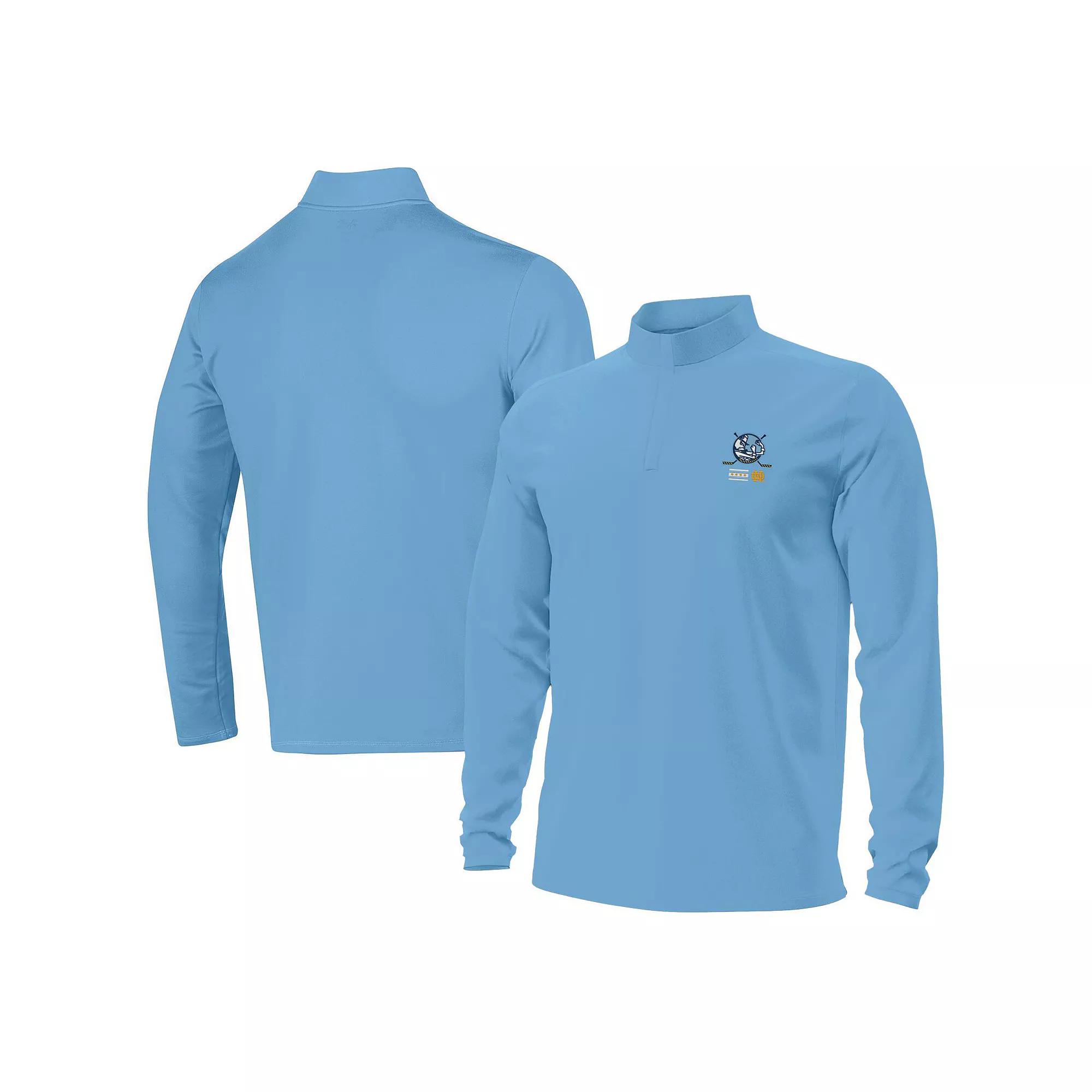 Men's Under Armour Light Blue Notre Dame Fighting Irish The Frozen Confines Motion Quarter-Zip Jacket,  Product Image