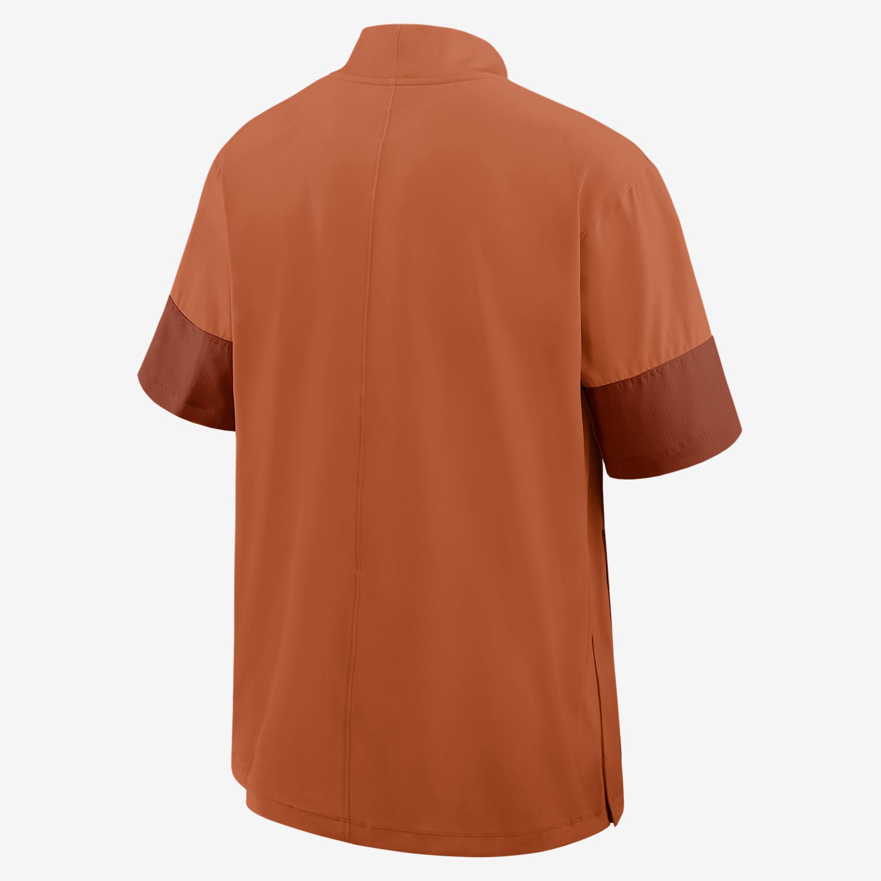 Texas Sideline Coach Nike Mens College 1/2-Zip Short-Sleeve Jacket | 03BO0DZFTXE-6XU Product Image