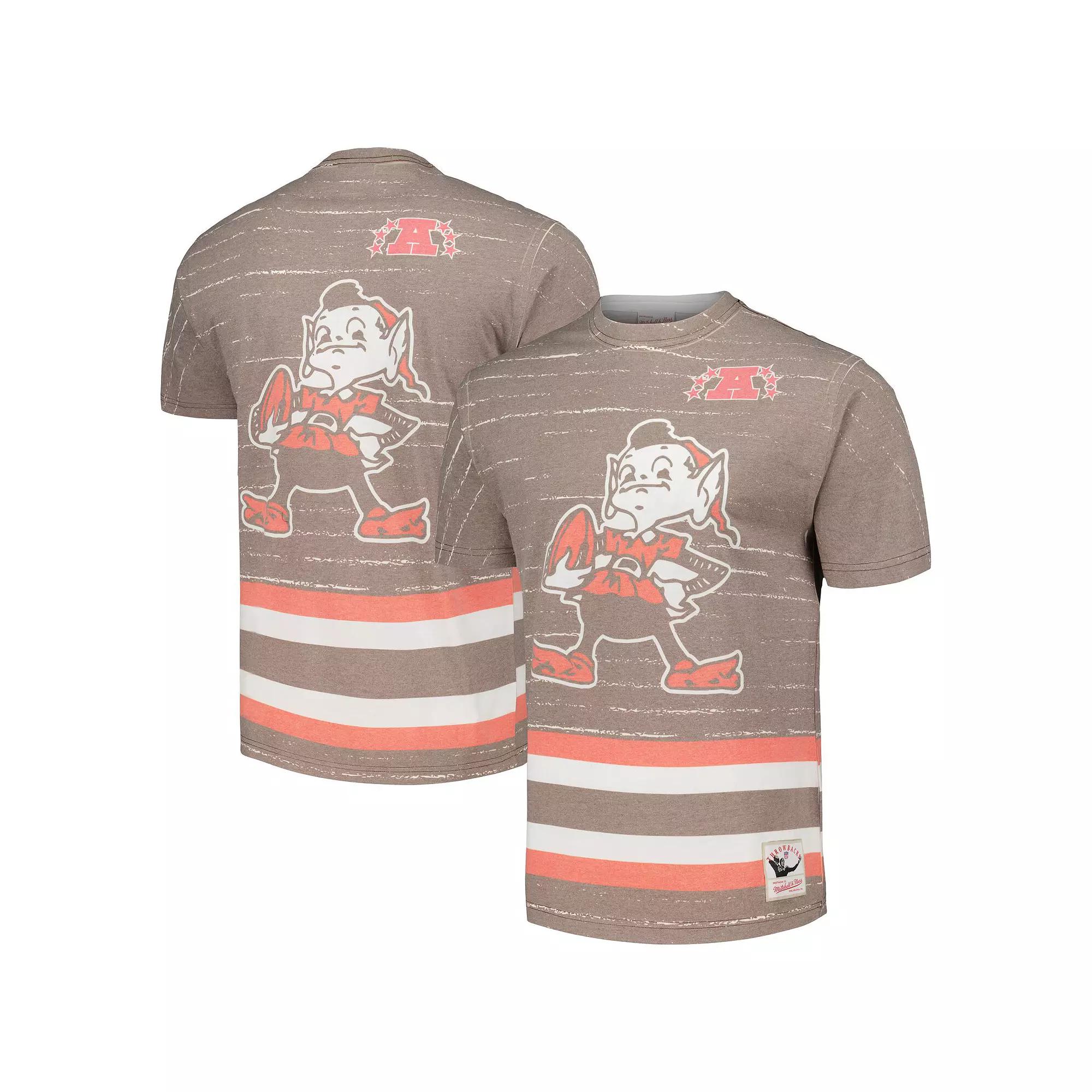 Men's Mitchell & Ness Brown Cleveland Browns Jumbotron 3.0 T-Shirt, Size: Large Product Image
