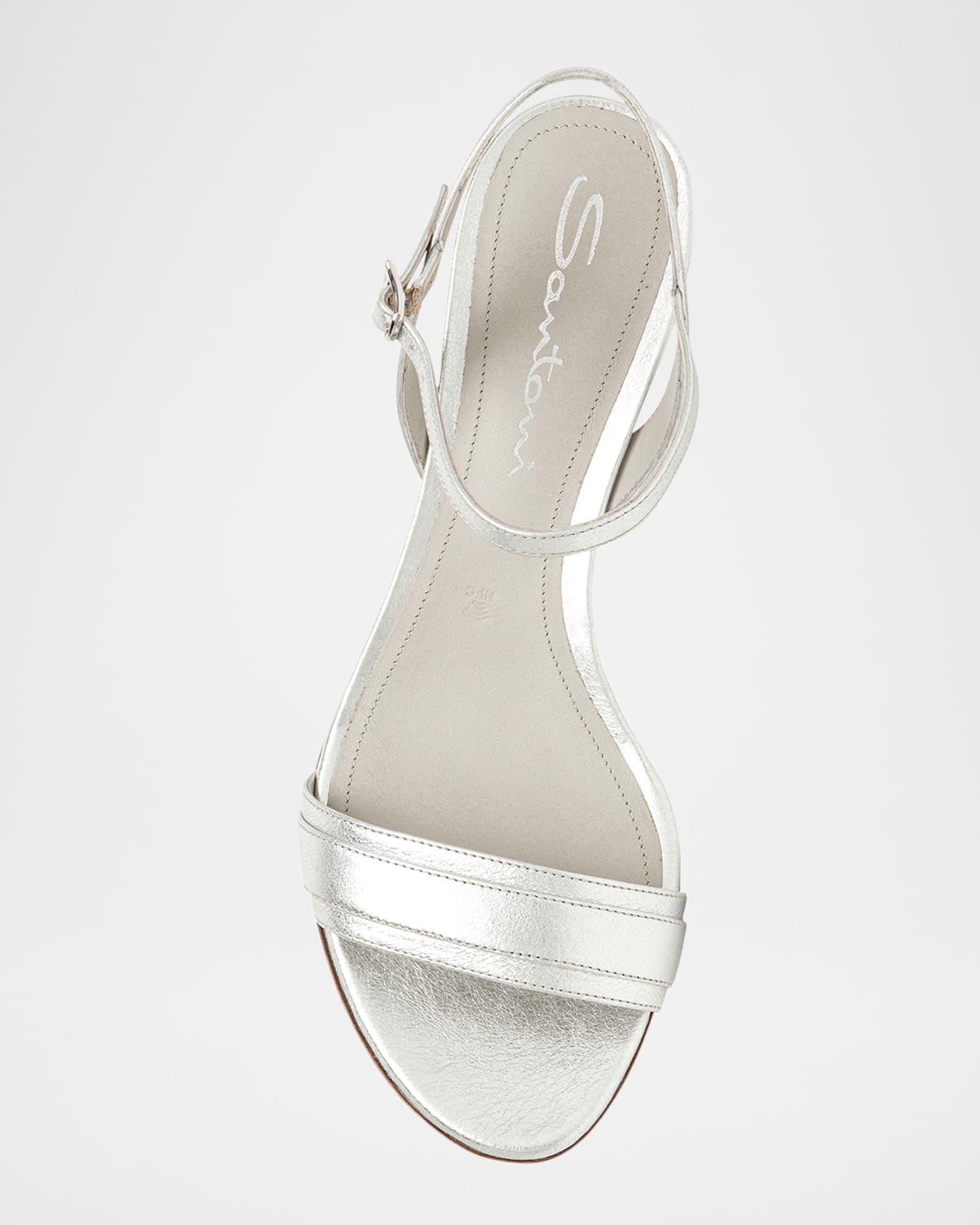 Sirolo Metallic Ankle-Strap Sandals Product Image