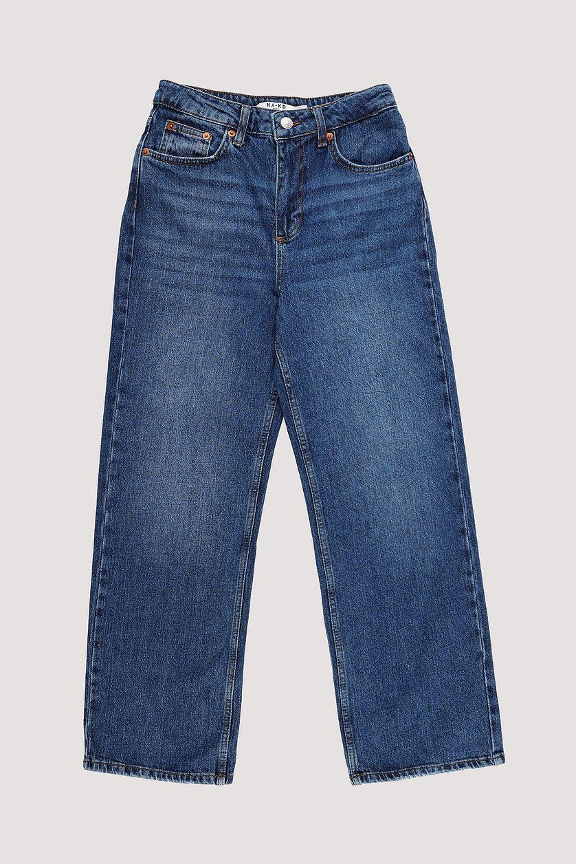 Straight High Waist Cropped Jeans Product Image