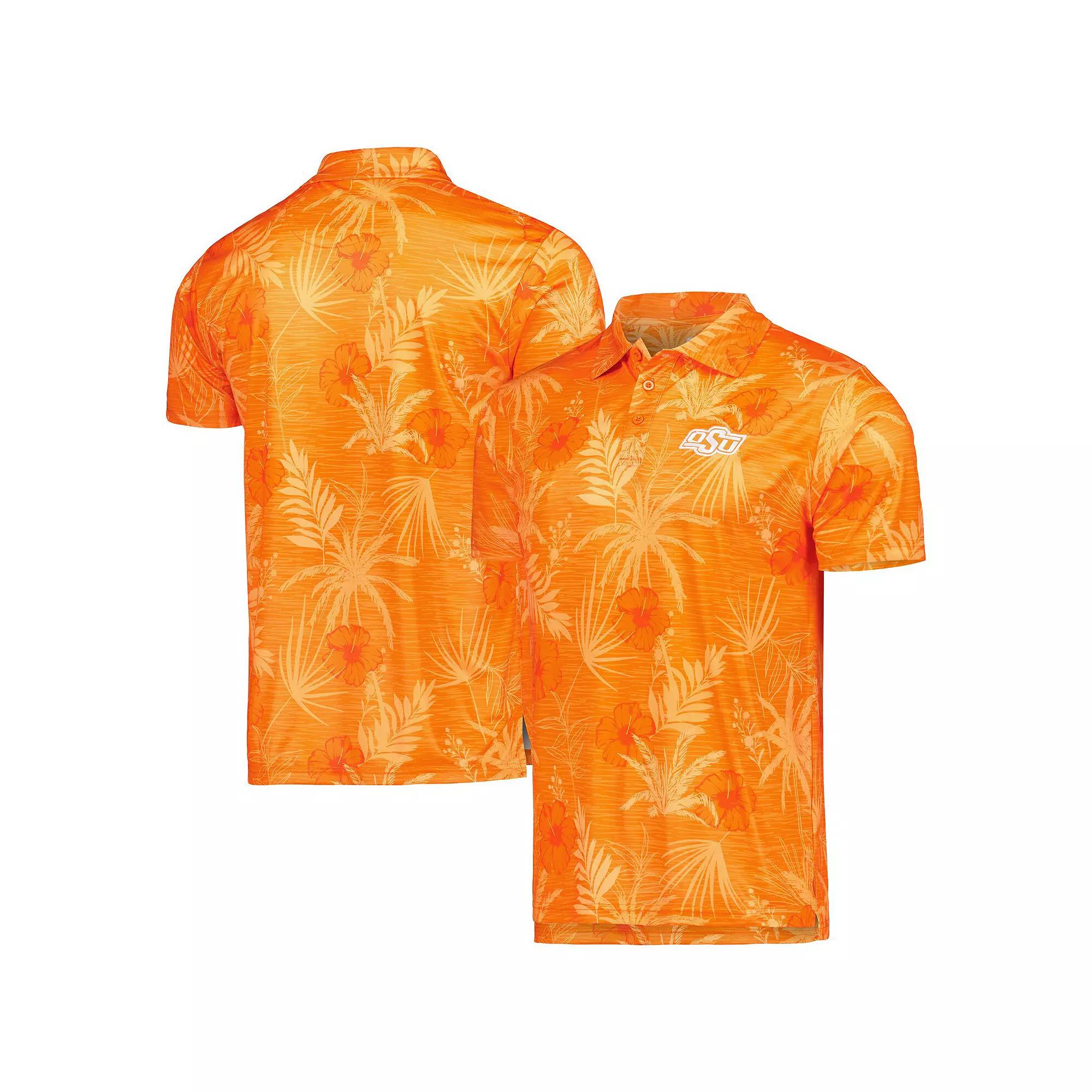 Men's Colosseum Orange Oklahoma State Cowboys Palms Team Polo,  Product Image